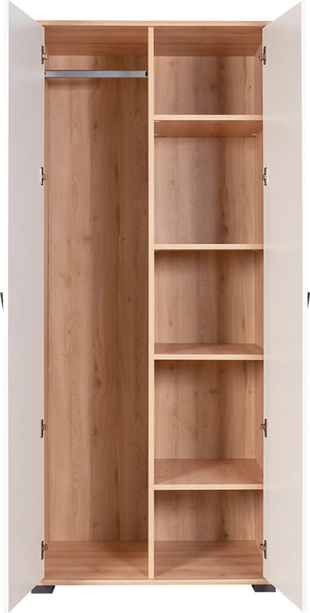 84 cm breiter kleiderschrank mit 2 türen | farbe: buche