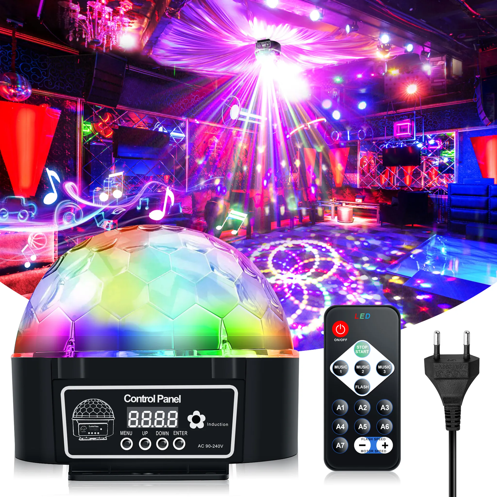 Mini Discokugel RGB Party LED Schwarz, Beleuchtung und Lichtspiel, Top  Preis