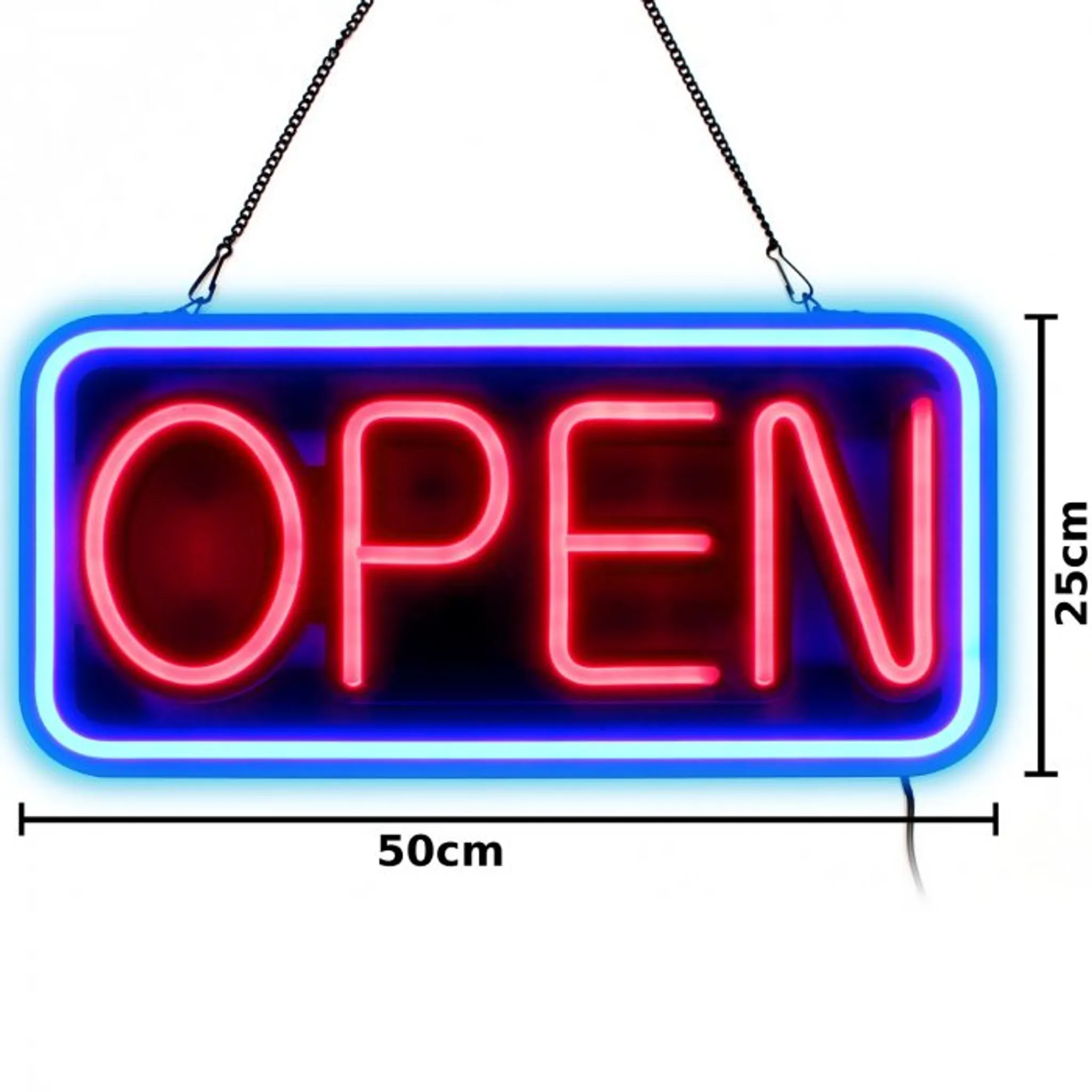 ✓ OPEN reklame LED Schild Leuchtschild 48cm