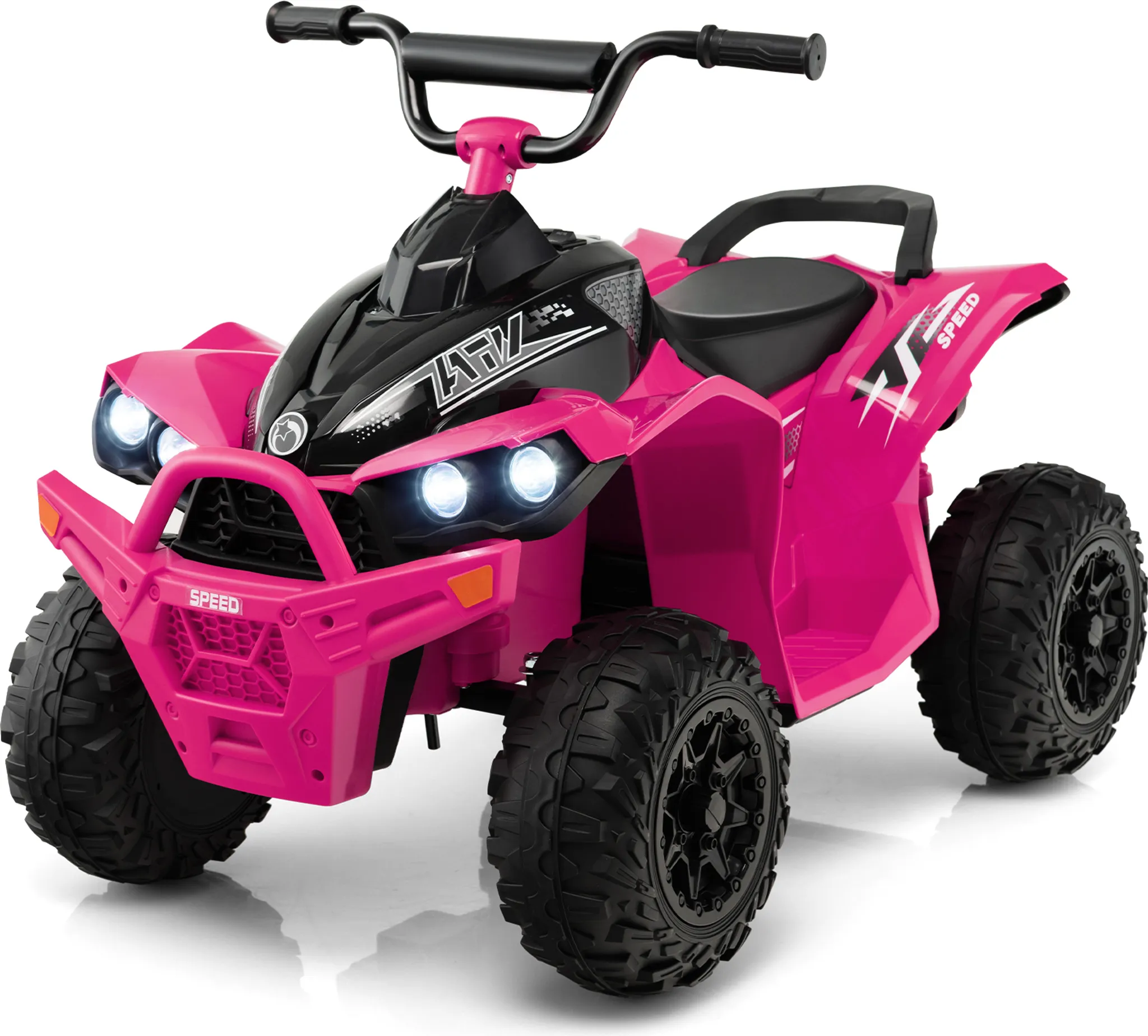 COSTWAY 12V Elektro Kinderquad Rosa für Kinder 3-8 Jahren
