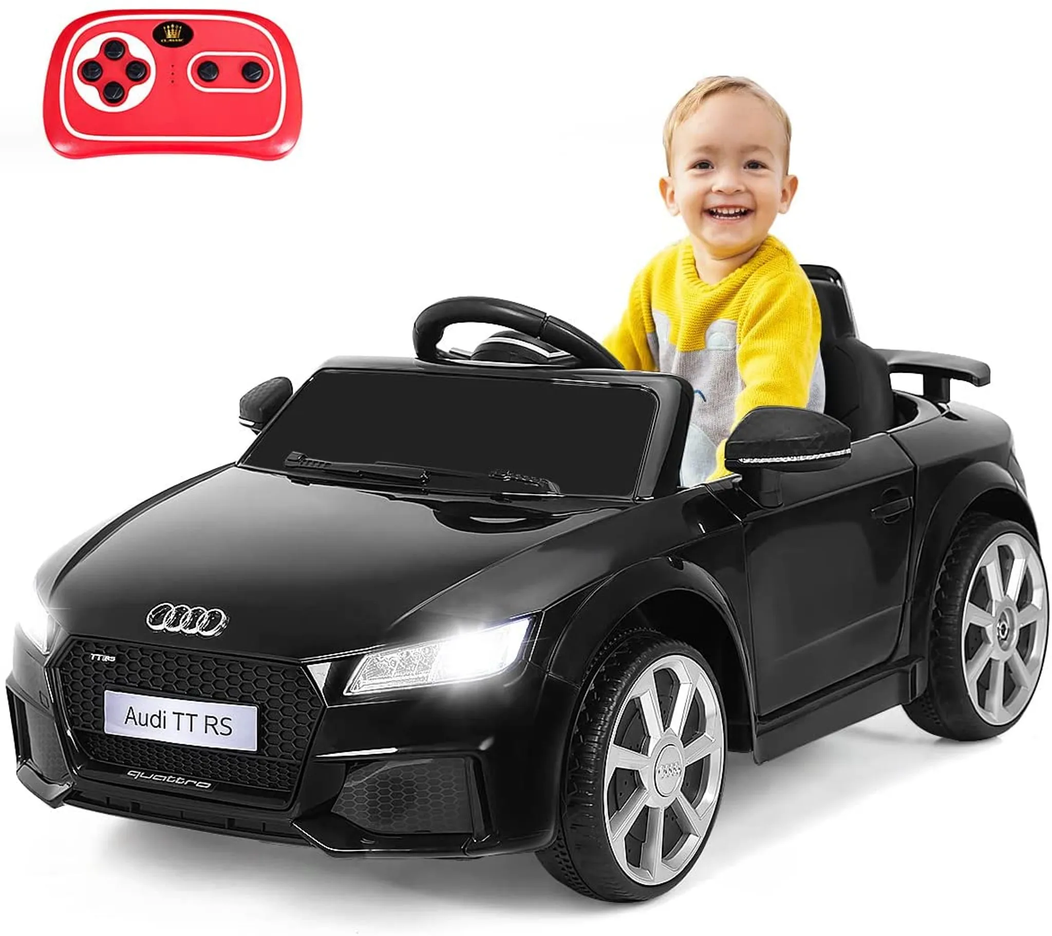 Kinderfahrzeug Elektro Auto Kinder Auto Polizei Design 12V 2x35W 2,4Ghz USB  MP3 Sirene