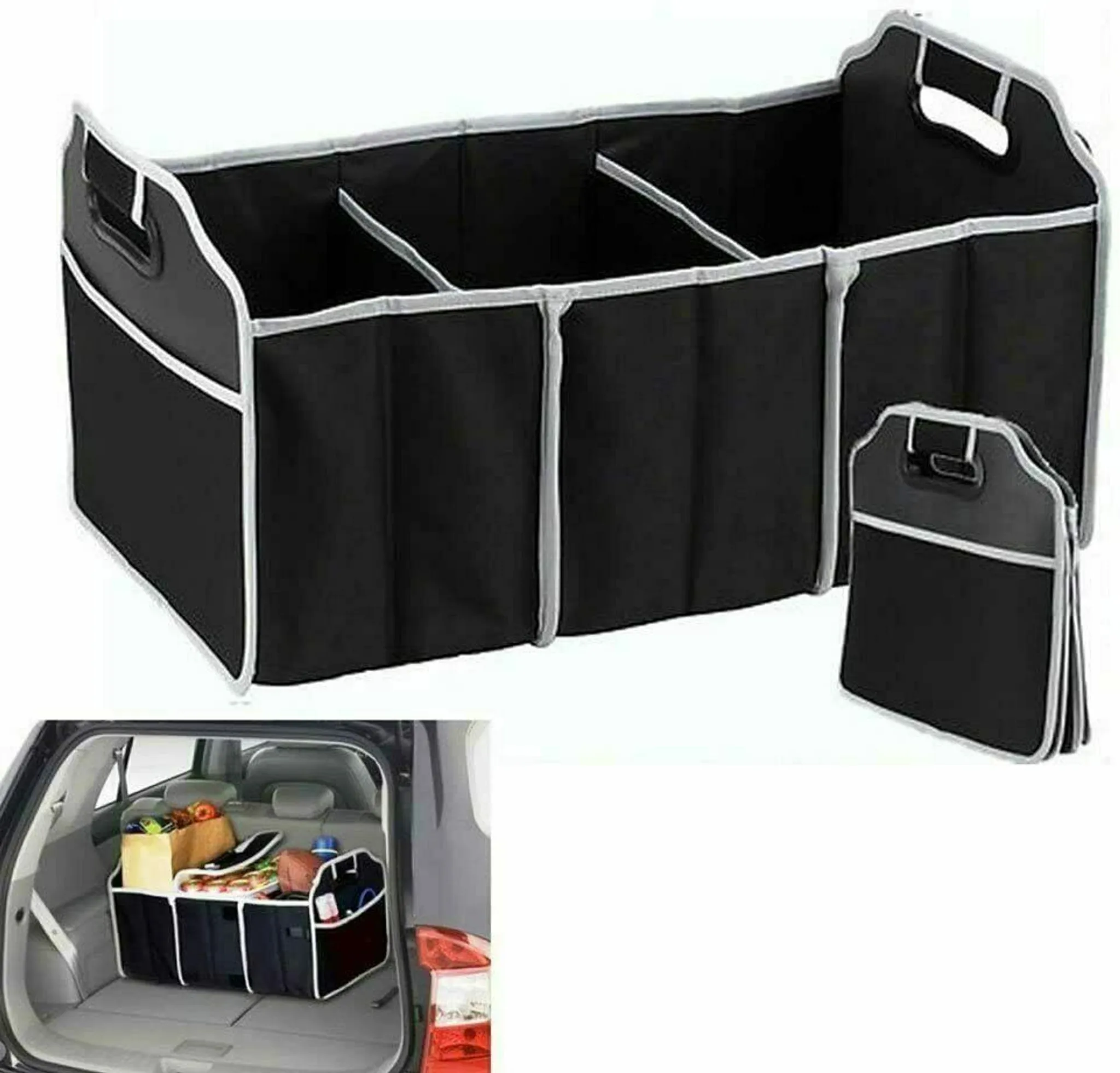 VINGO Auto-Faltbox Kofferraum-Organizer, Faltbare Autotasche, Faltkorb,  Aufbewahrung Taschen, Kofferraumtasche