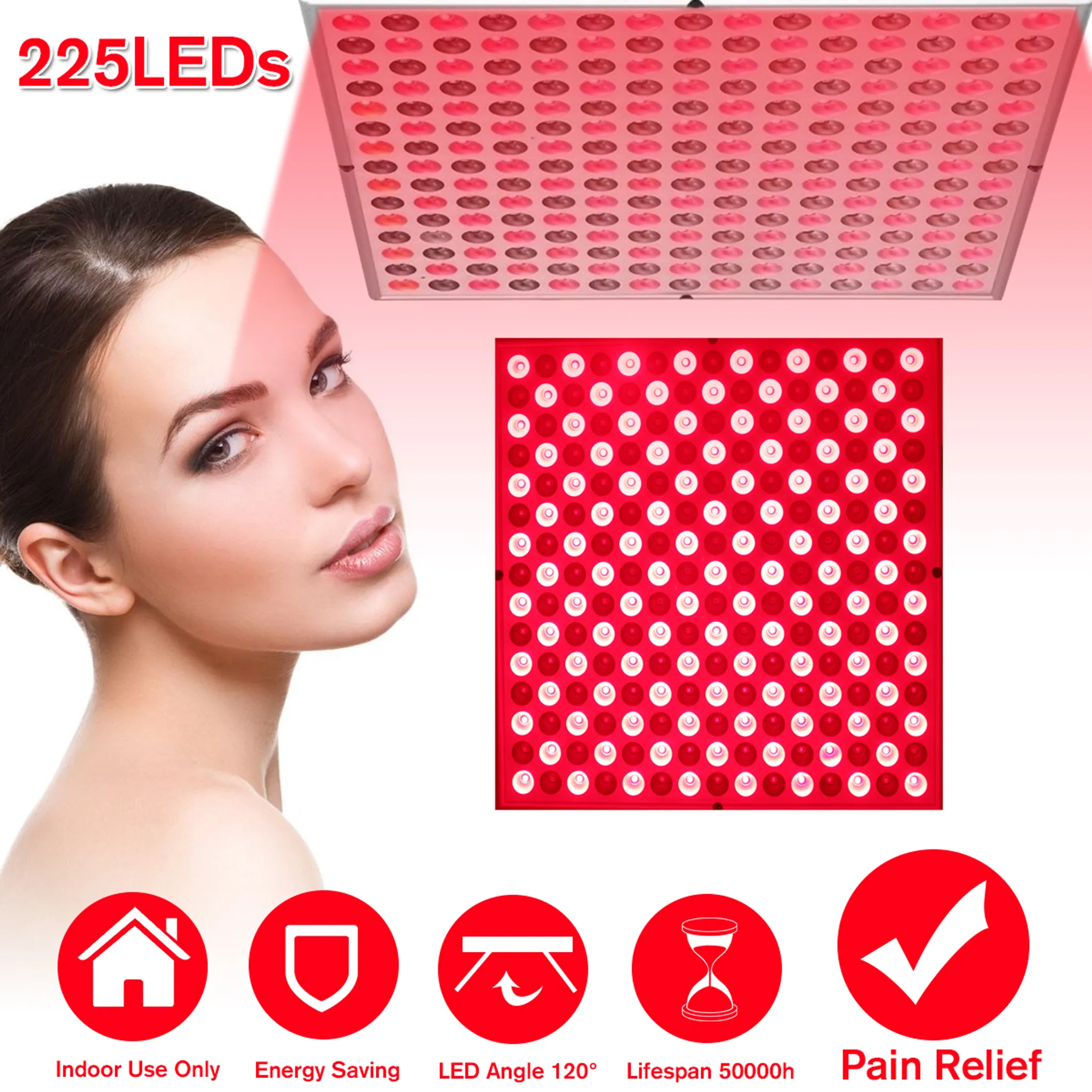 LED Beauty Licht 24W Rot 660nm und Nahinfrarot 850nm LED-Lichttherapie-Lampen zum Hautverjüngung und Schmerzlinderung 