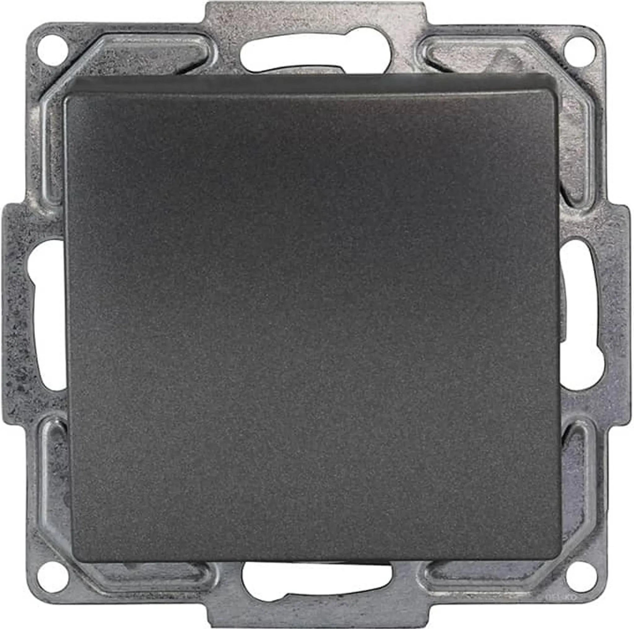 Gunsan Visage Unterputz-Schalter, 1-fach, Silber, 250V/10A, 70x70 Mm, Mit Schraubklemmen