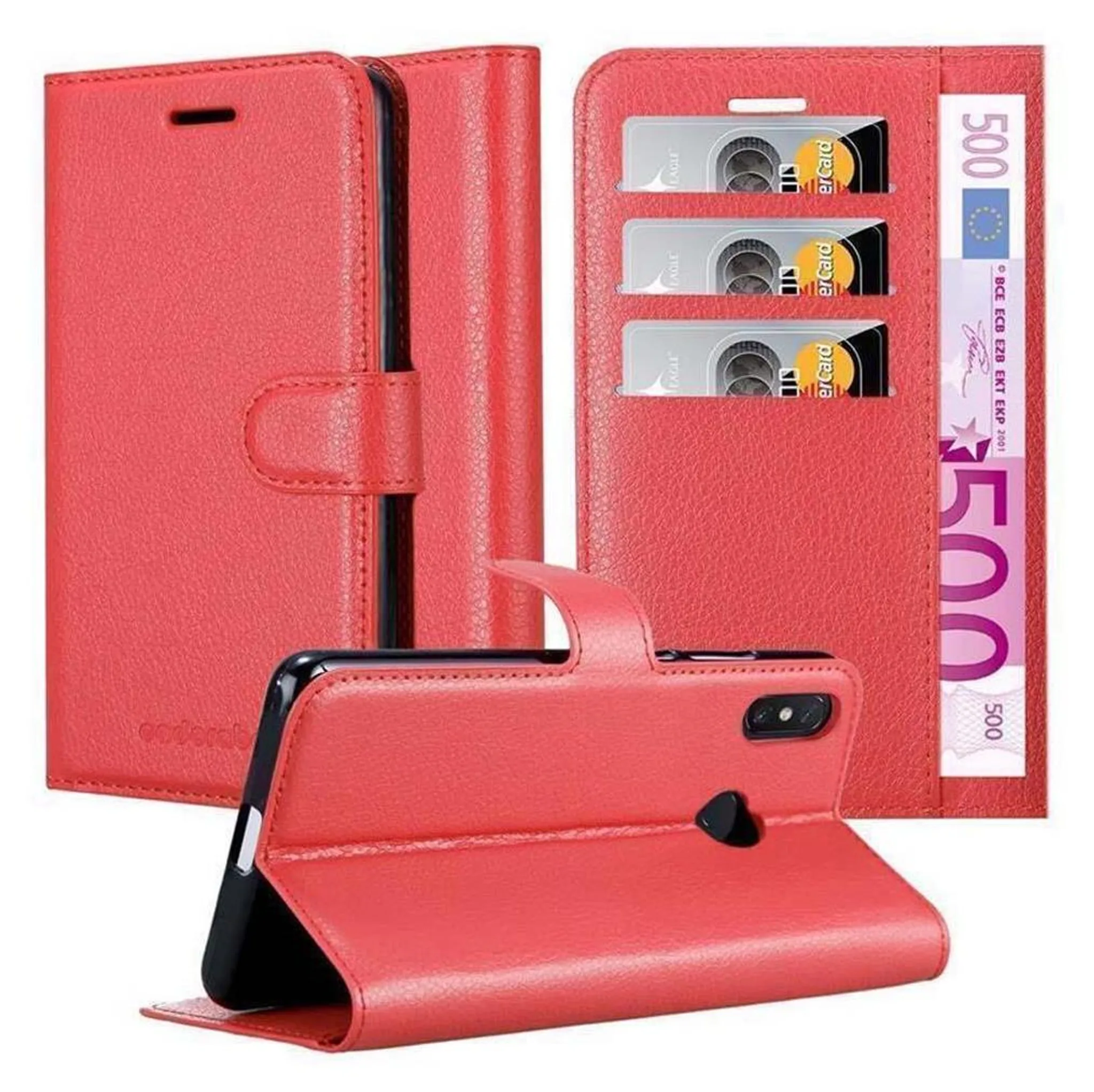 Custodia Portafoglio In Pelle PU Per Xiaomi Mi Max 3 - Con Chiusura Magnetica E Supporto - 2