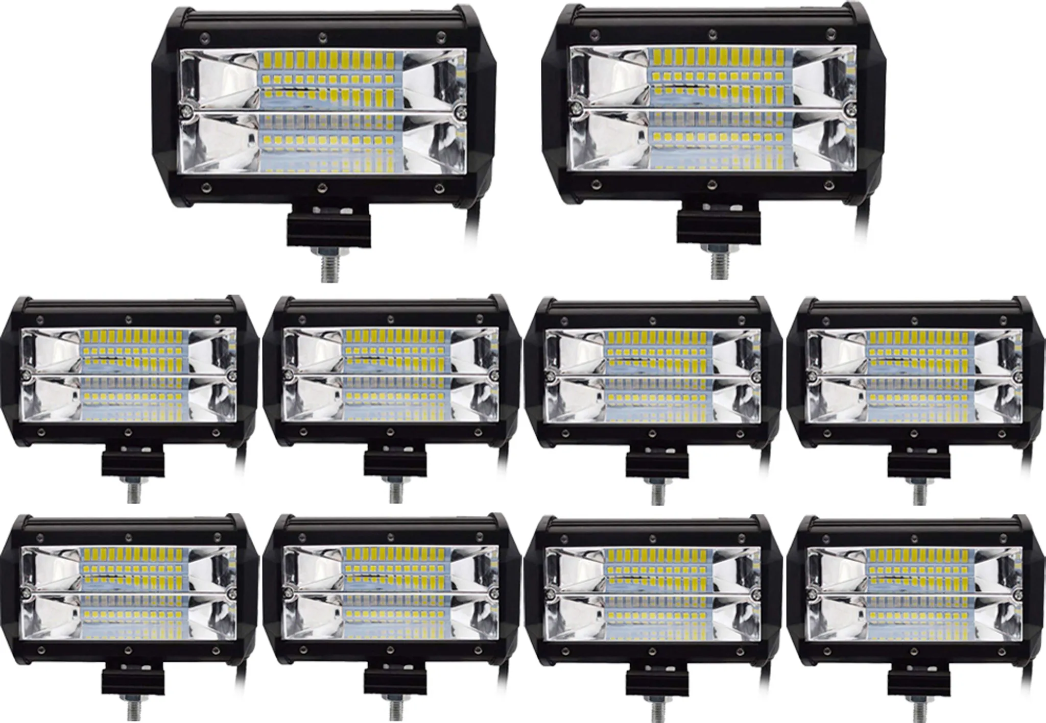 TRMLBE LED Arbeitsscheinwerfer 12V - 4x 48W IP67 Wasserdicht