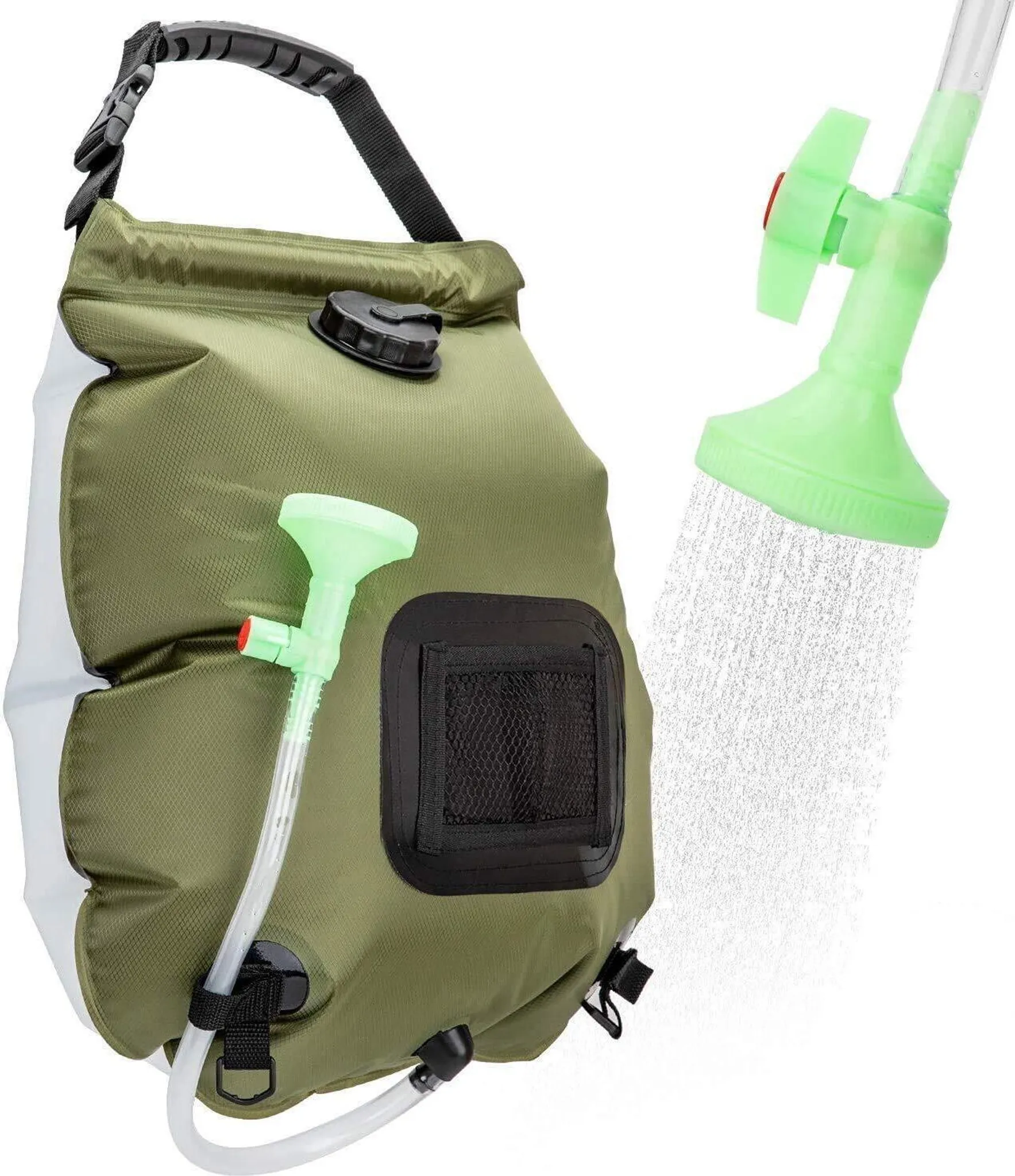 Solarduschtasche Für Camping & Garten – Solarbeheizter Wassersack Mit Schlauch & Duschkopf, Bis 200 Liter