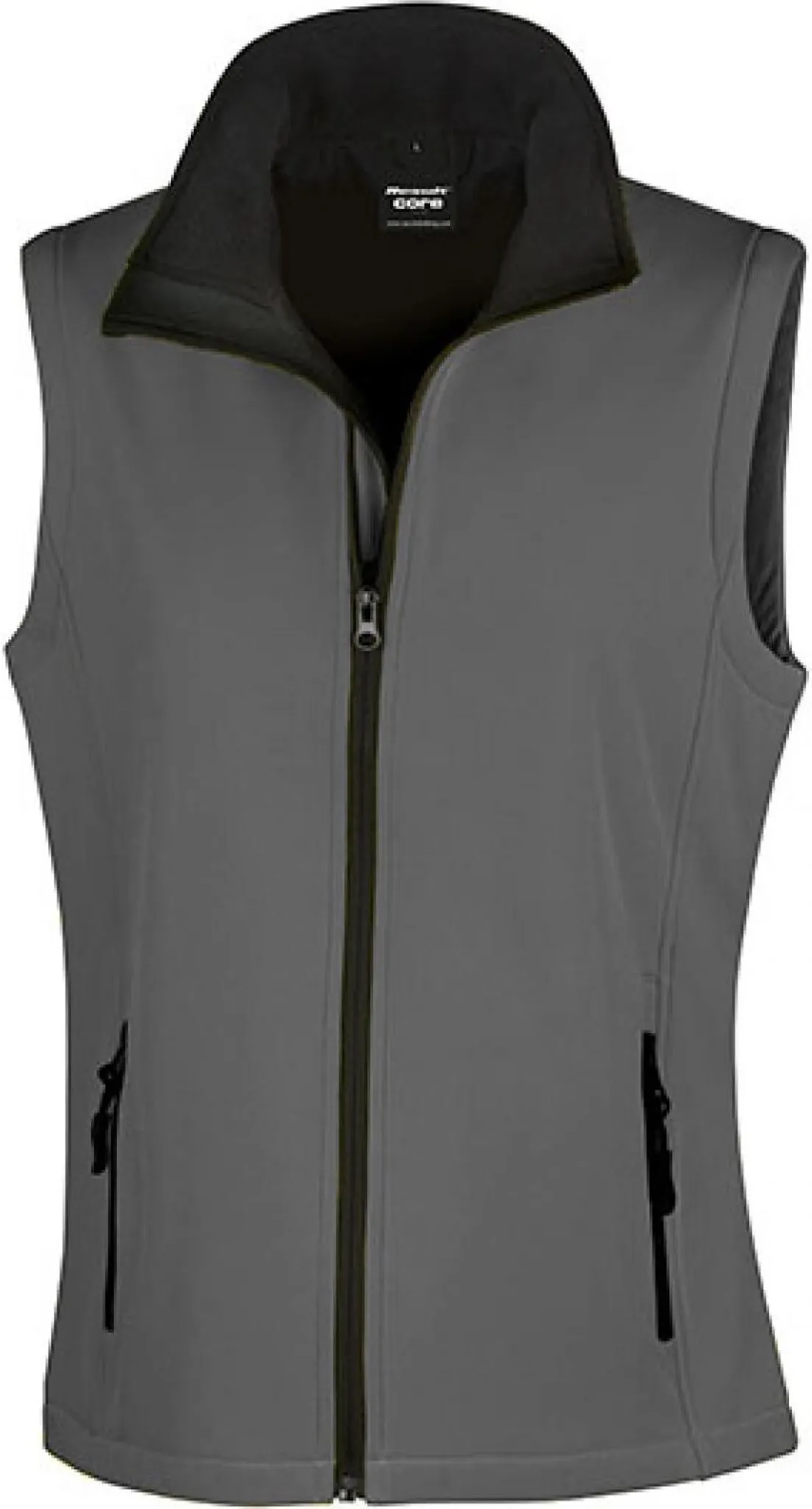 Result R232f Gilet Softshell Stampabile Donna – Verde/Nero – Caldo In Micropile, Vestibilità Aderente, Chiusura Lampo