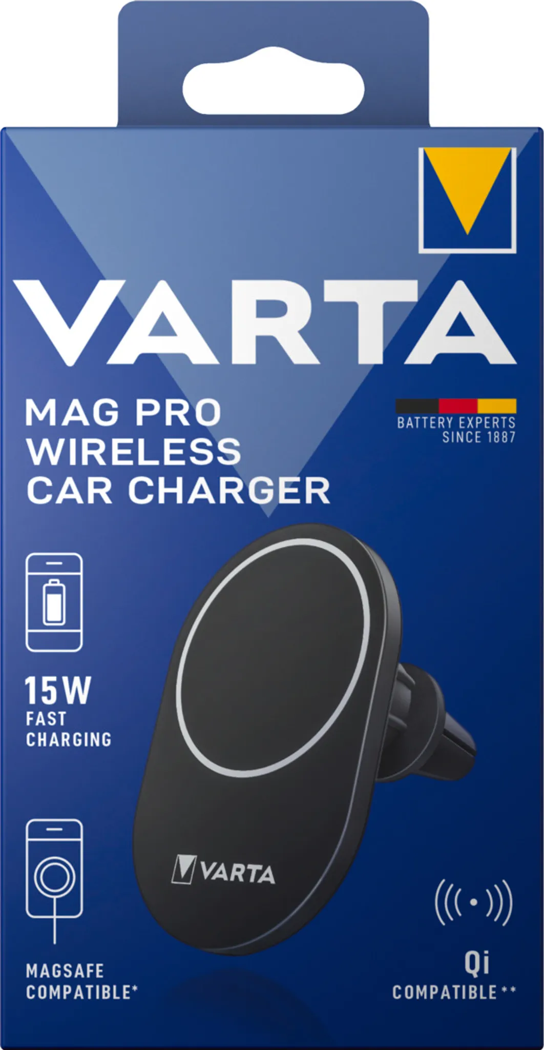 VARTA Ladegerät Mag Pro Wireless Car Charger