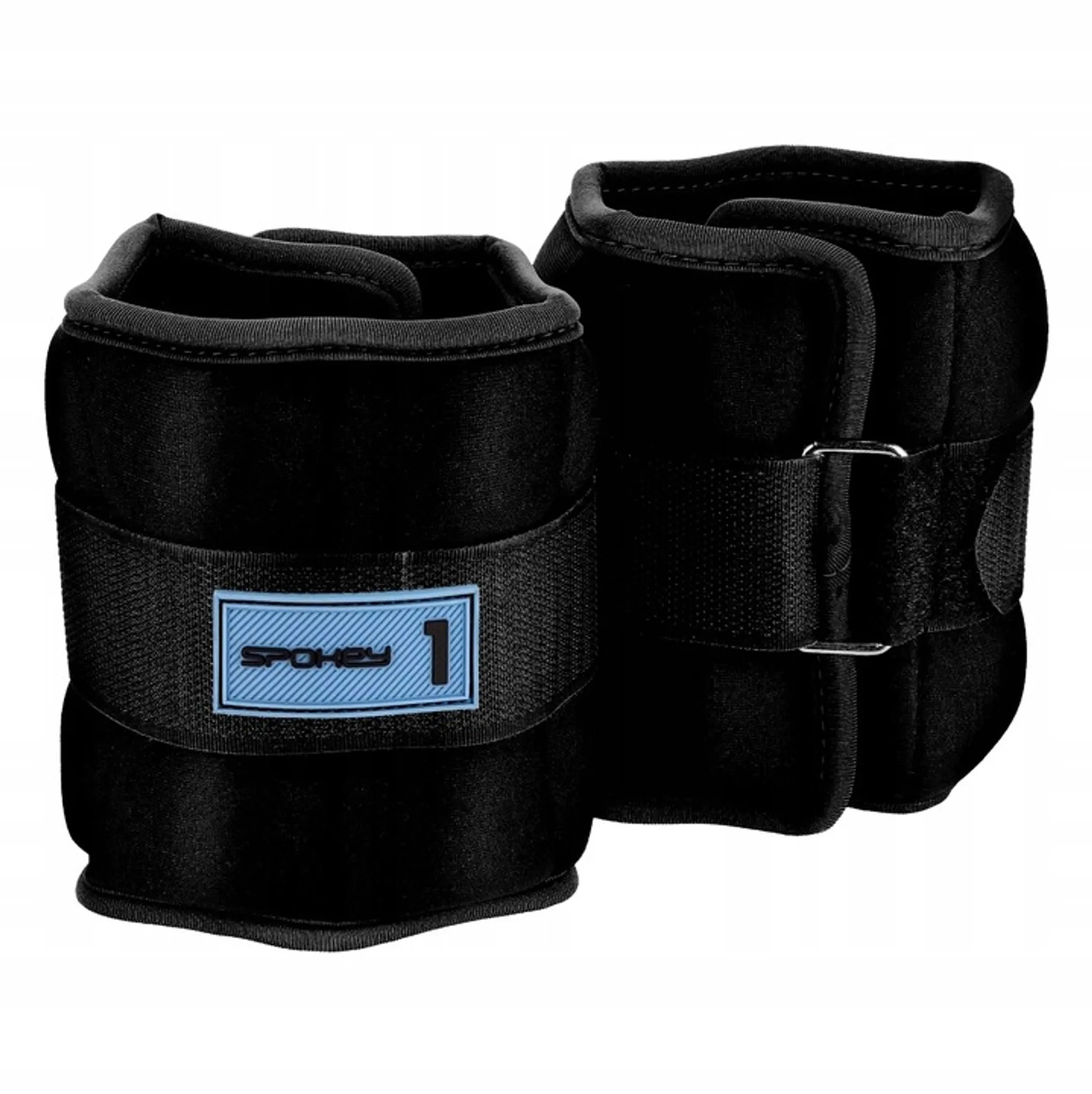 Spokey Gewichte für Beine und Arme - Gewichtsmanschetten - Ankle Weights Schwarz - 2er Set 1 kg