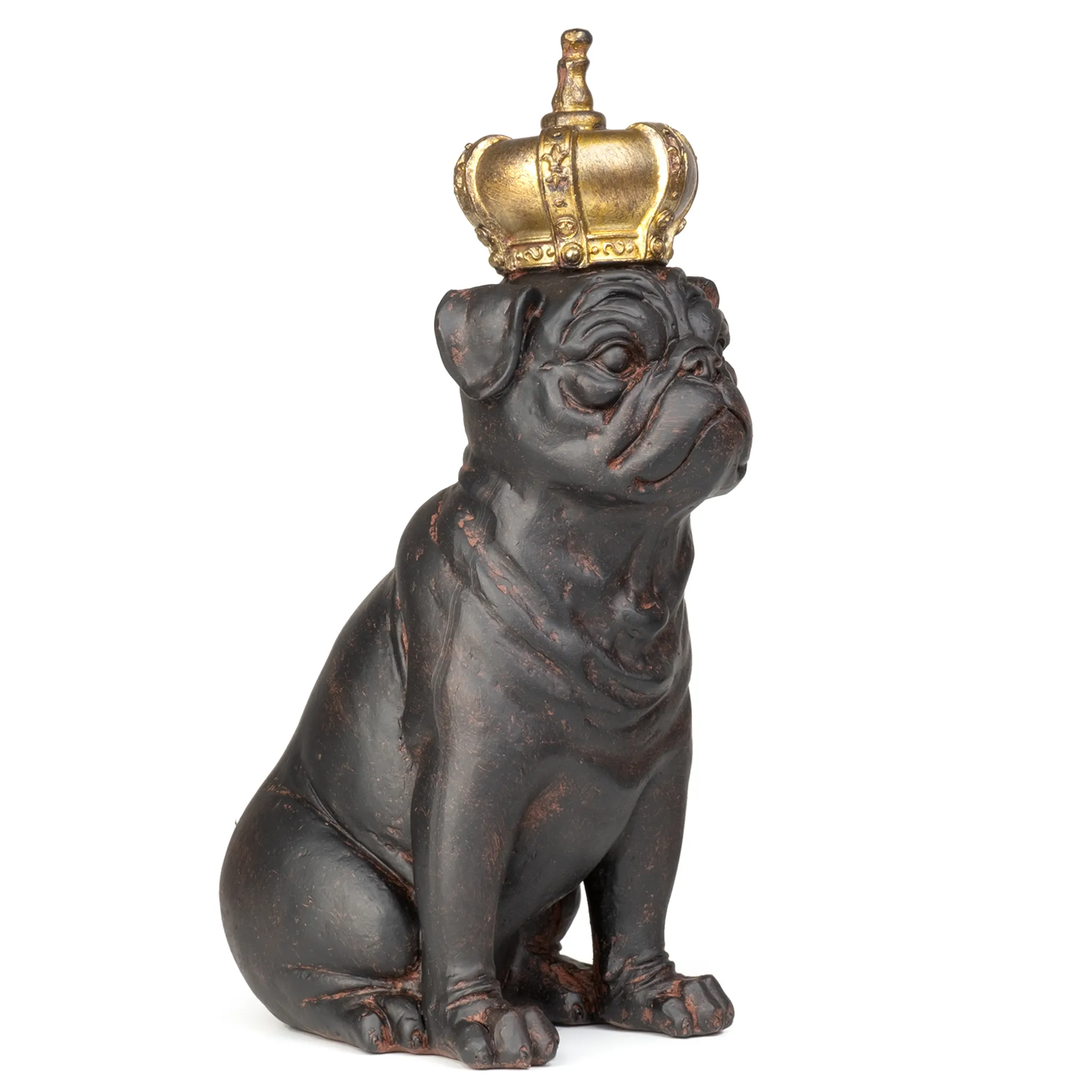 Moritz Deko-Figur Mops Hunde-König mit Krone
