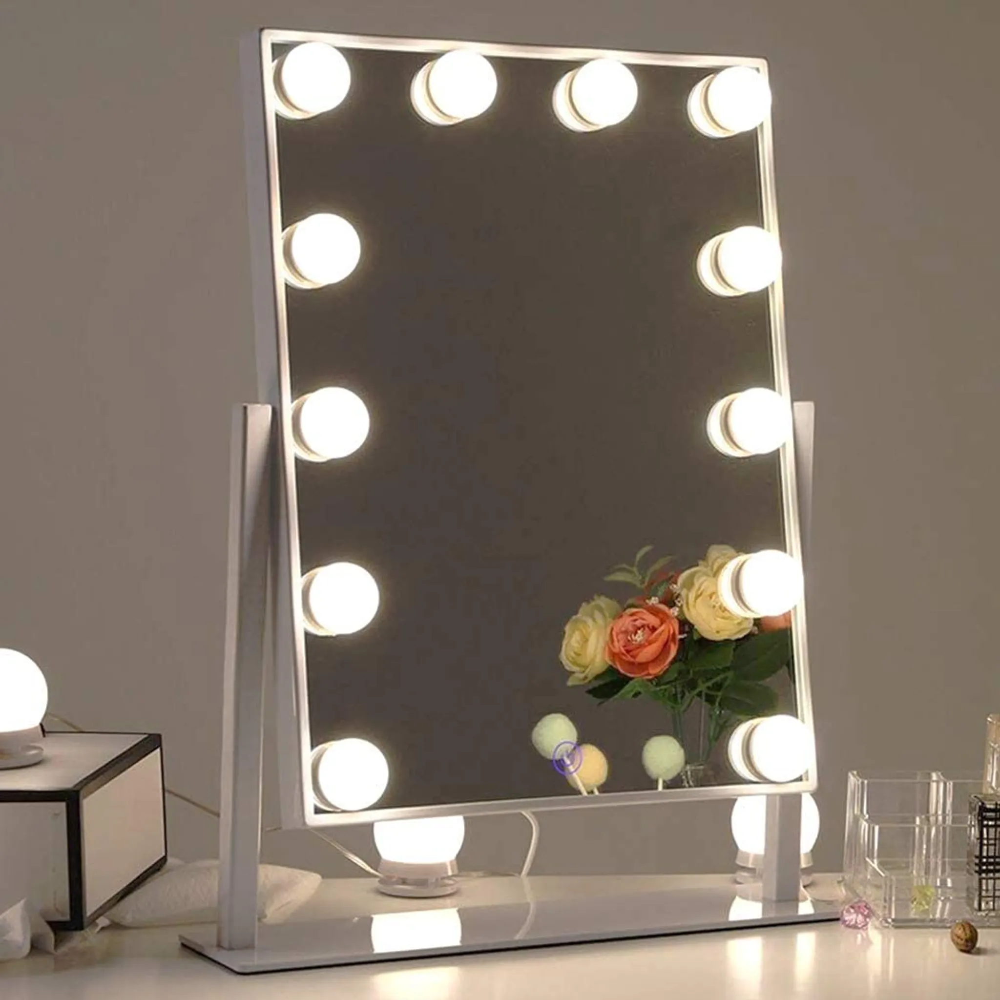  Hollywood Make-up-Spiegel, groß, mit 17 Leuchten
