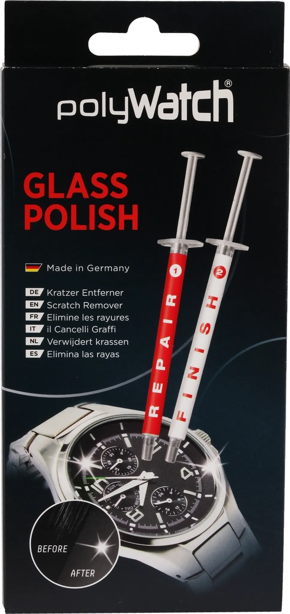Kratzer Bestes Uhrenglas PolyWatch Glas Poliercreme Reparaturuhren