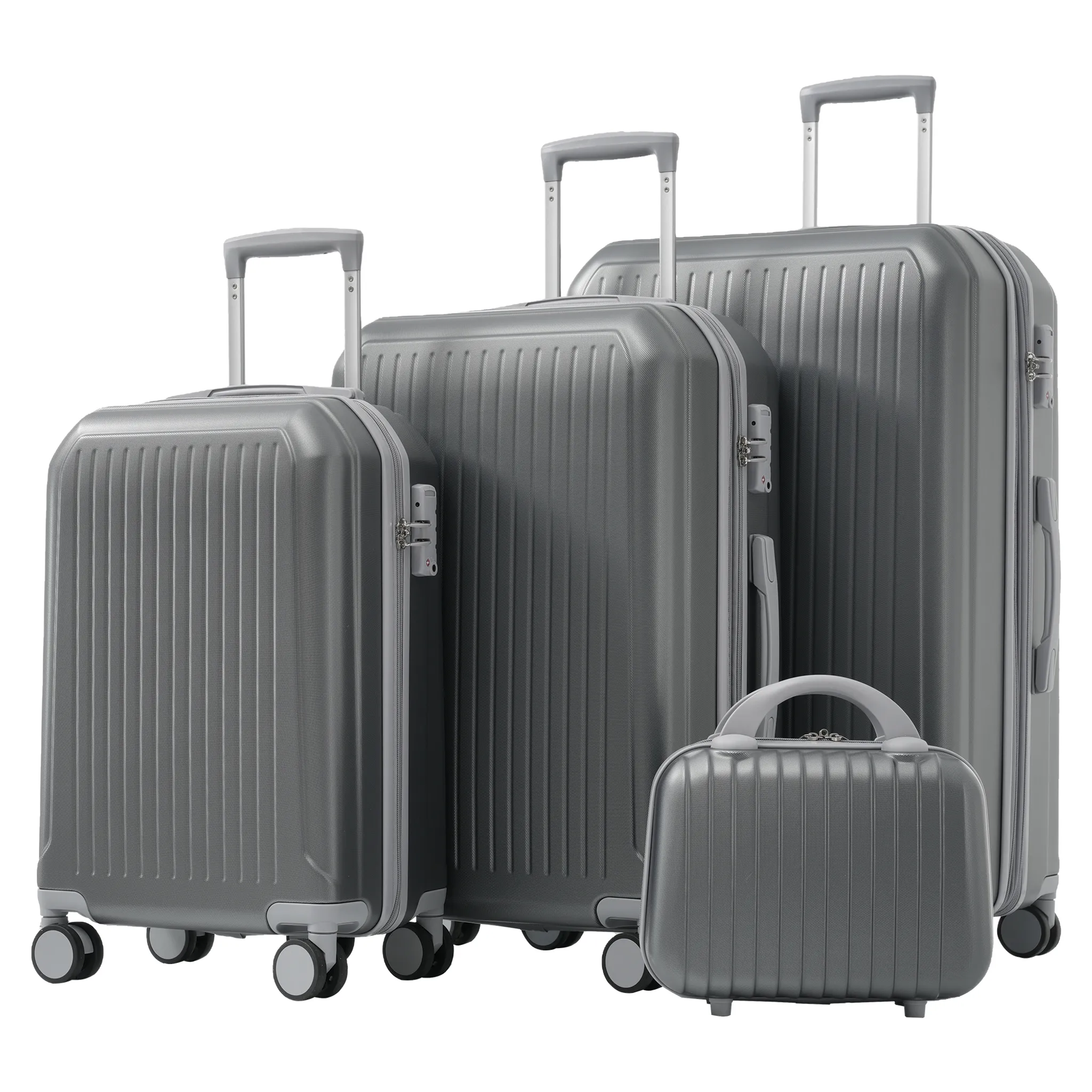 Enrico Coveri Set Quattro Trolley Beauty Case Da Viaggio, Valigie