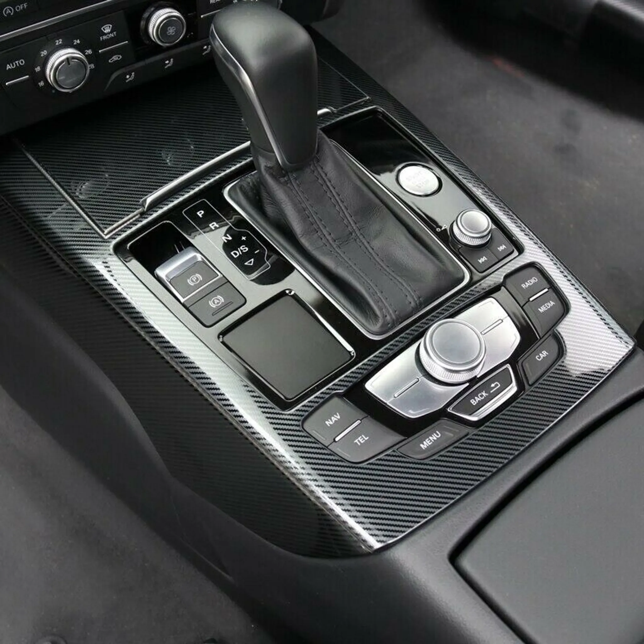 Audi A6 C7 / A7 4G8 Carbon Mittelkonsole Armaturenbrett Bildschirm
