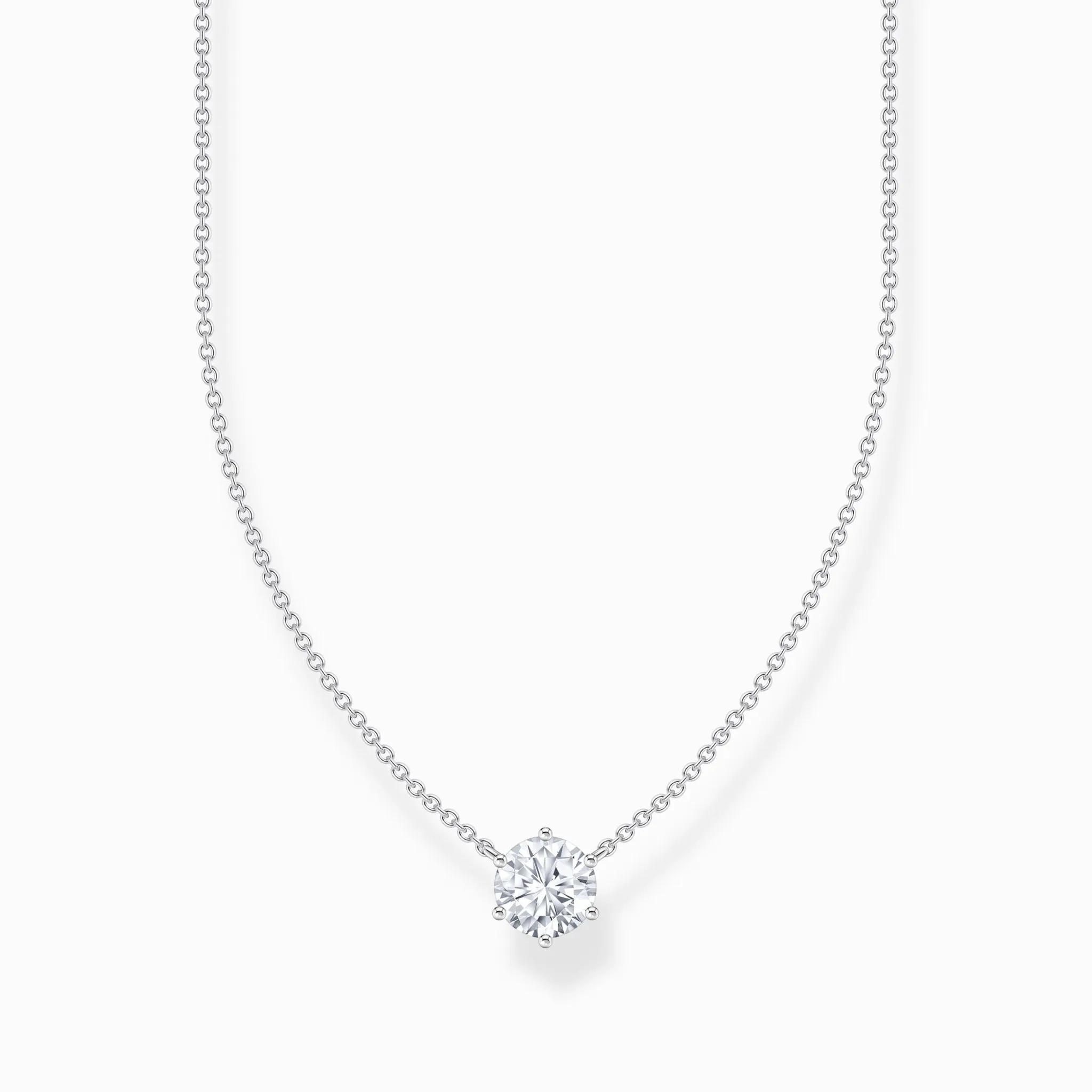 Amen Collana Ragazza Con Zirconi Bianchi E Rosa – Ciondolo Medio In Argento Sterling, Gioiello Delicato - 2