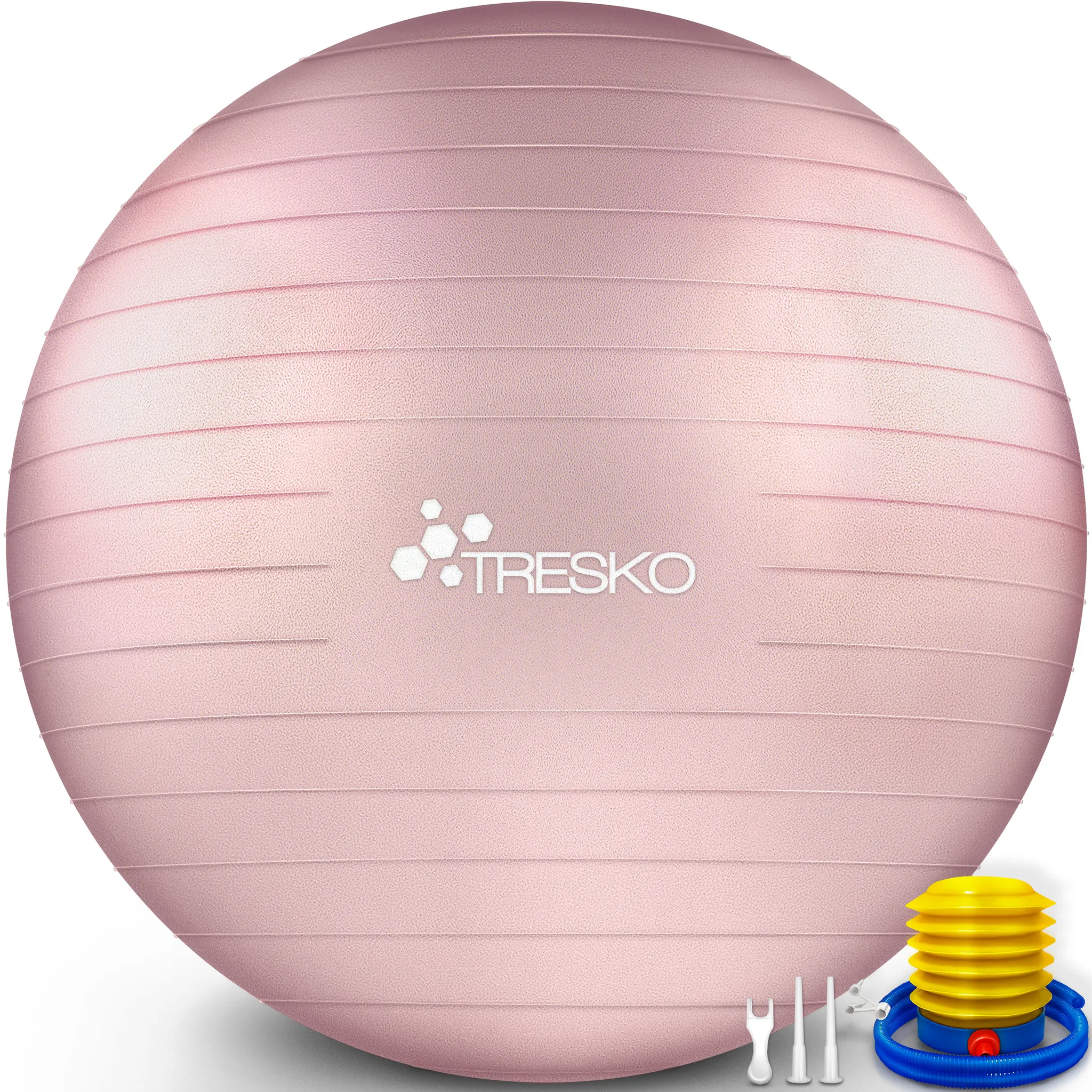 TRESKO Gymnastikball mit Pumpe Fitnessball