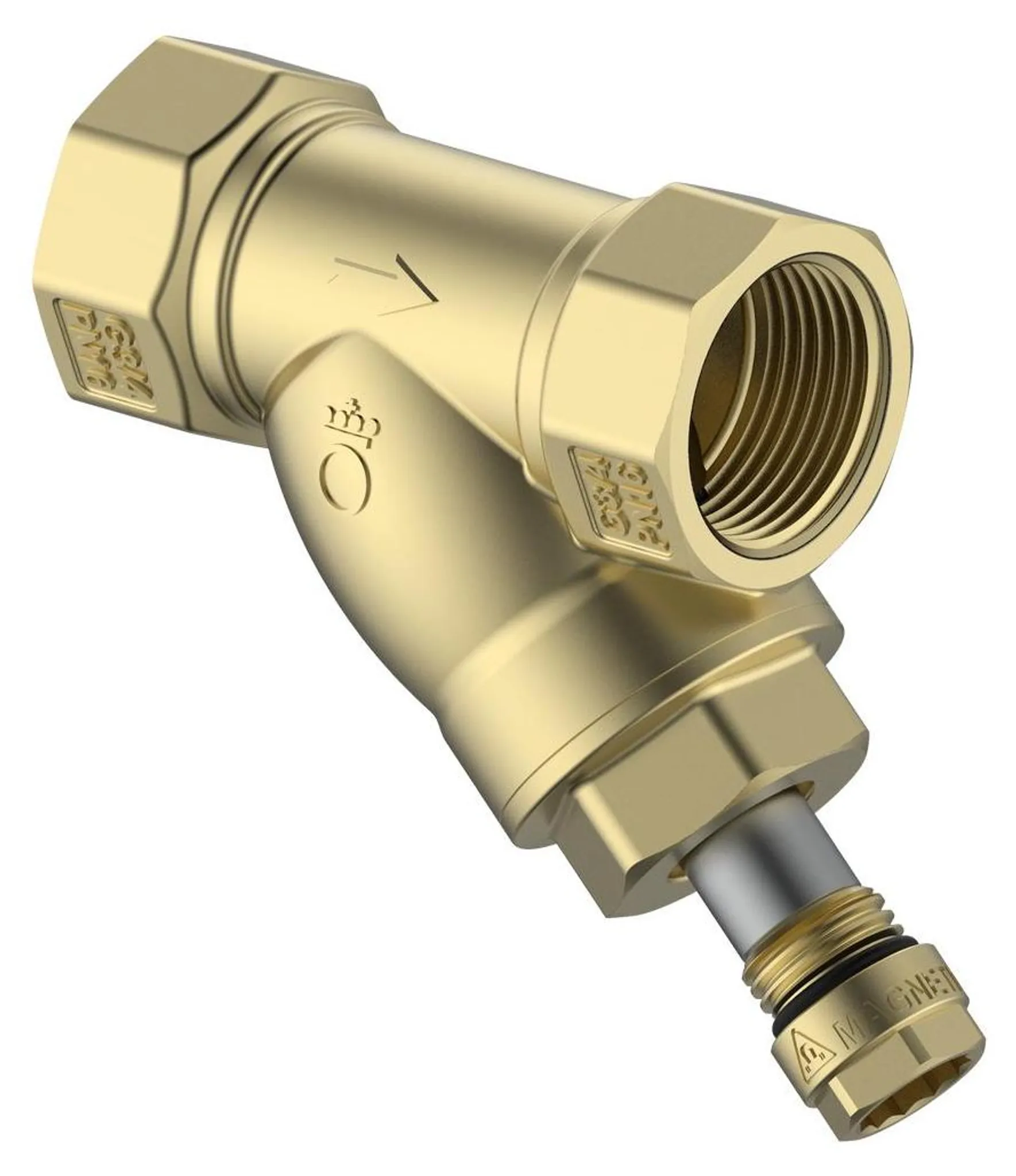 Schlamm- Und Magnetabscheider DN25 | 1″ Gewinde | Vernickeltes Messing | 10 Bar | 0-110 °C | Für Heizungsanlagen