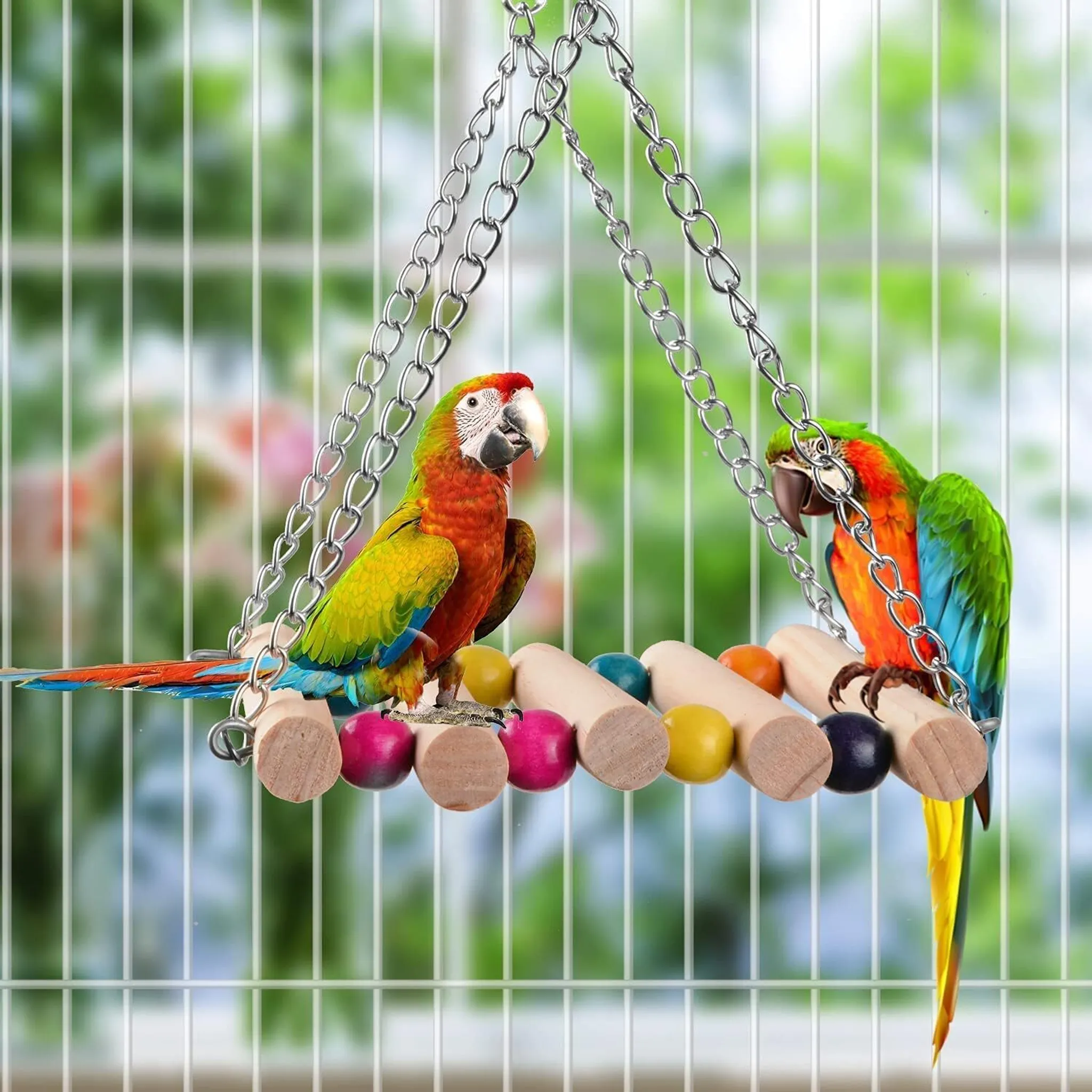Vogelspiegel Mit Sitzstange Für Käfige – Buntes Spielzeug Für Wellensittiche, Nymphensittiche & Kleine Vögel