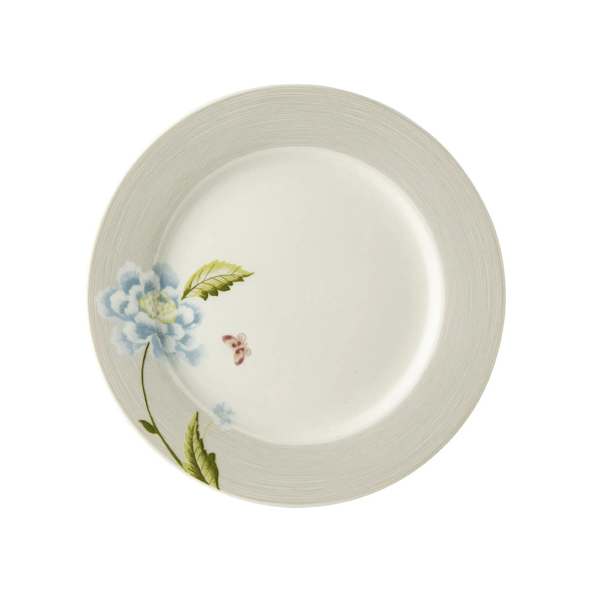 Laura Ashley Speiseteller Blueprint Candy Stripe – 26 Cm, Aus New Bone China Porzellan, Mikrowellengeeignet