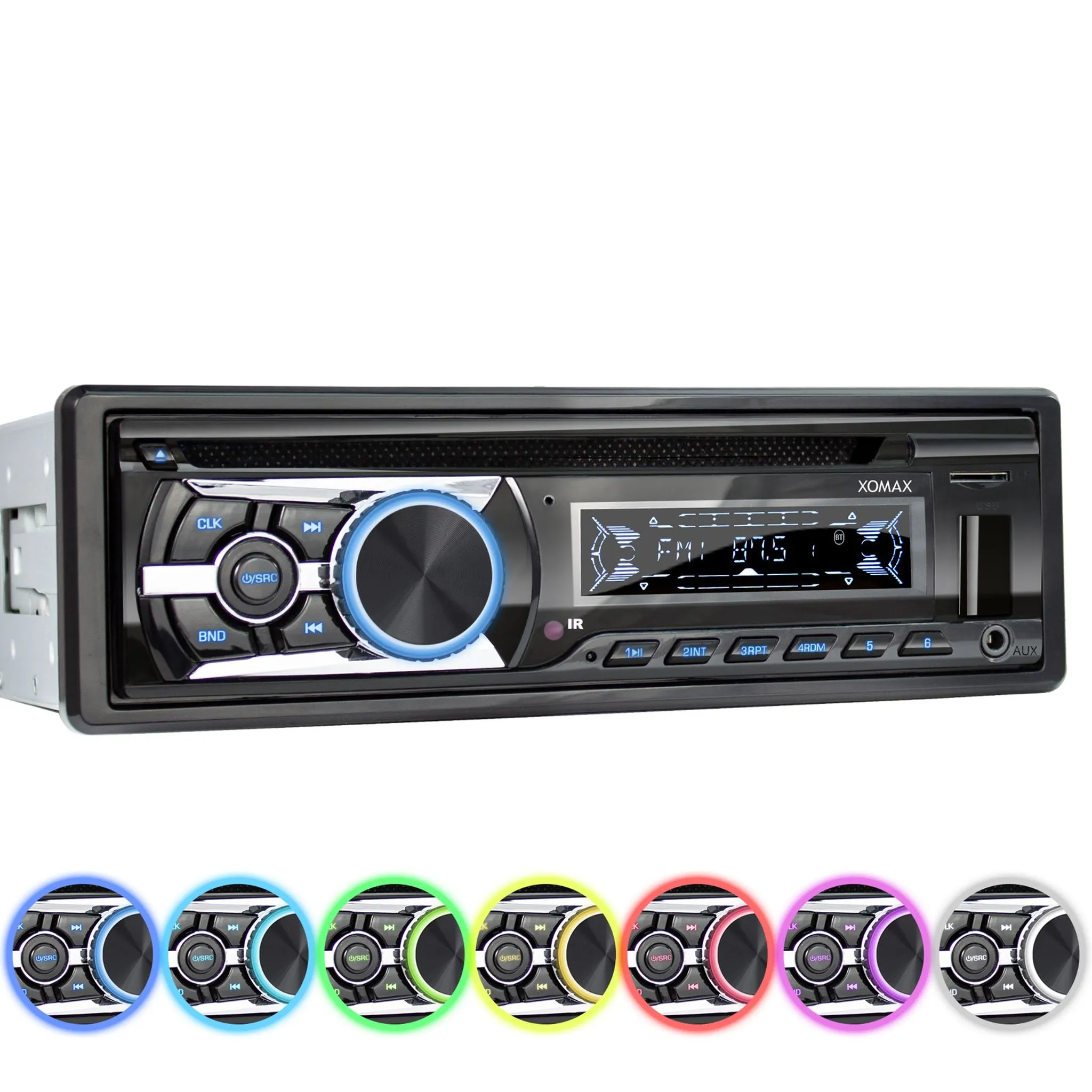 Caliber Autoradio - Auto Radio mit Bluetooth - Aux In - CD - FM - SD - USB  - Einstellbare Tastenbeleuchtung - Mit Freisprechfunktion - 4X 75 Watt 