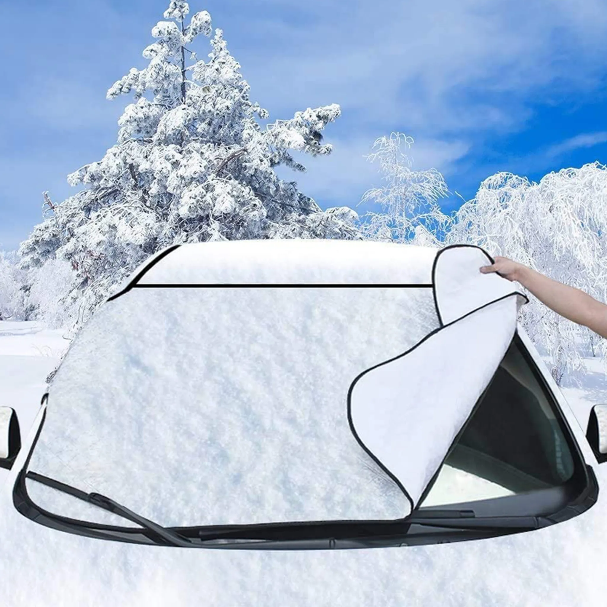Scheibenabdeckung Magnetische Auto Frontscheibenabdeckung Winter Frostschutz