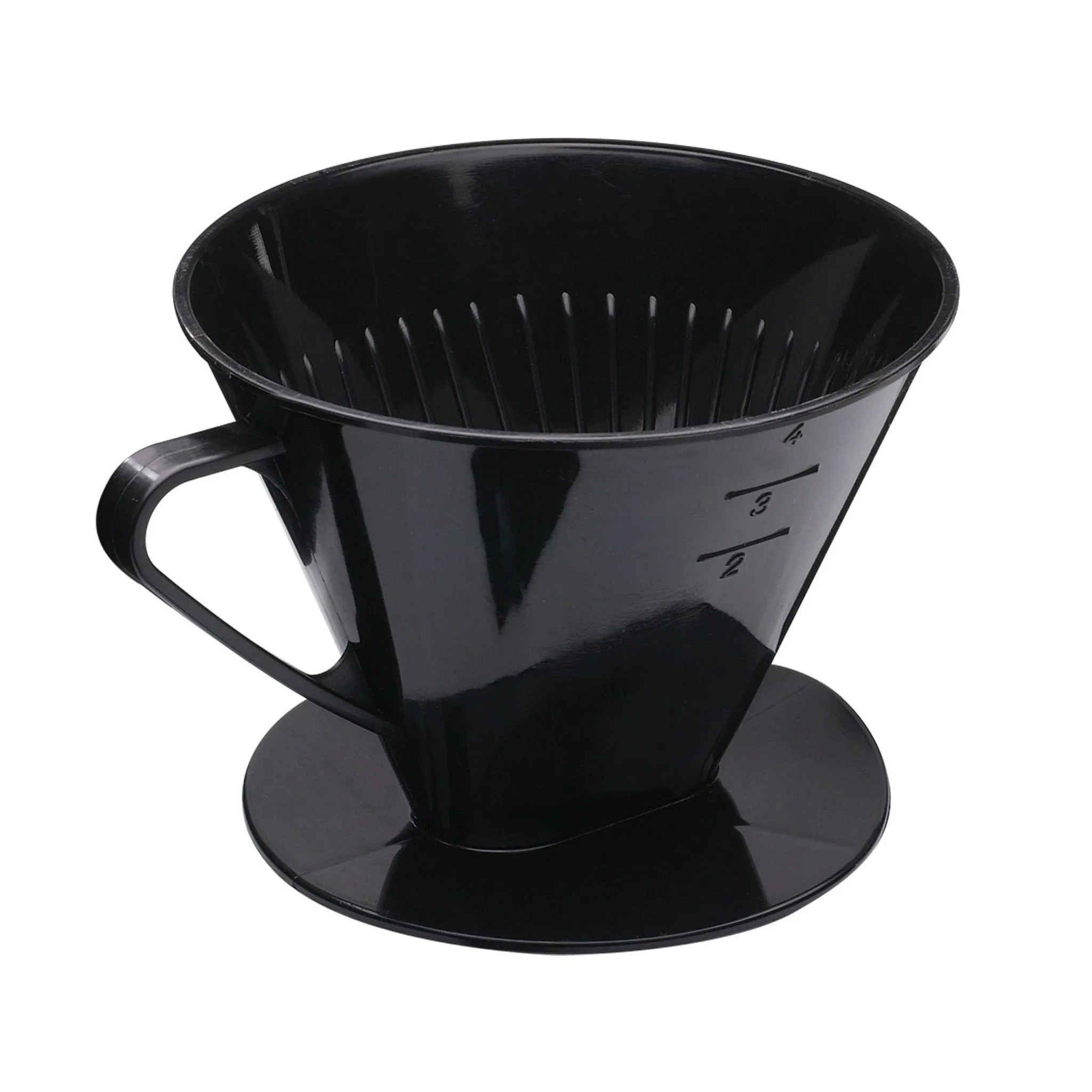 Tazza filtro per caffè, gocciolatore in ceramica nera per tazza singola, L