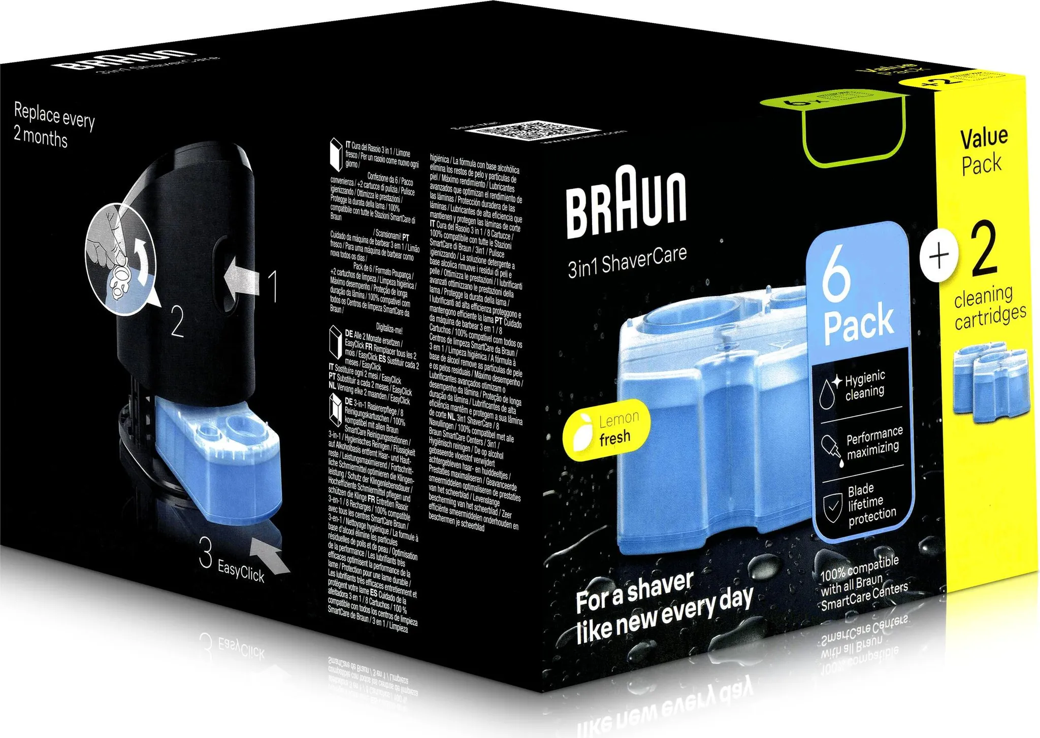2x Braun Clean & Renew Reinigungskartusche CCR2 Lemon Fresh | SmartCare