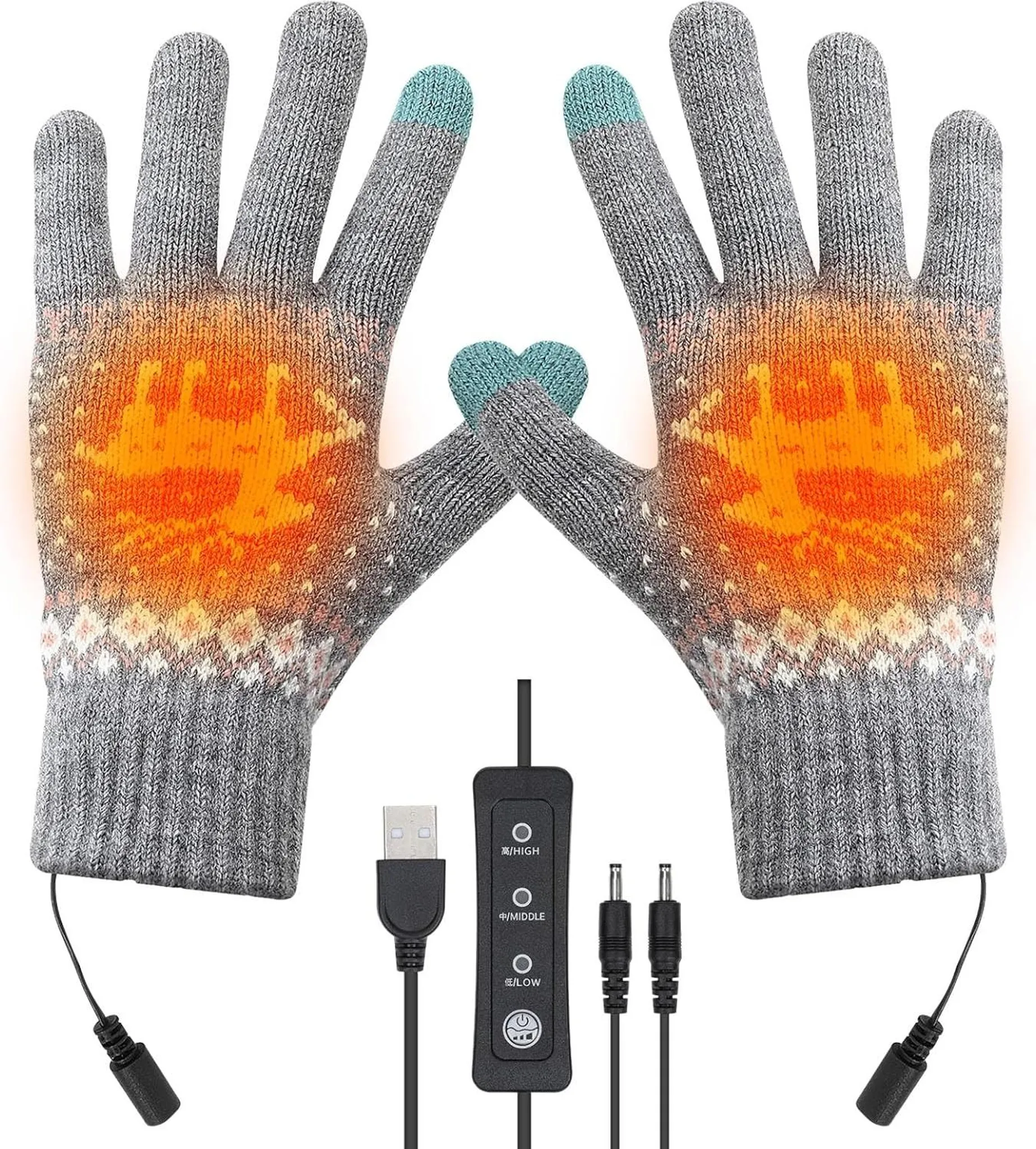 RNPKZ Beheizbare Handschuhe USB, Beheizte Winter Ha Produktbild-Vorschau 13