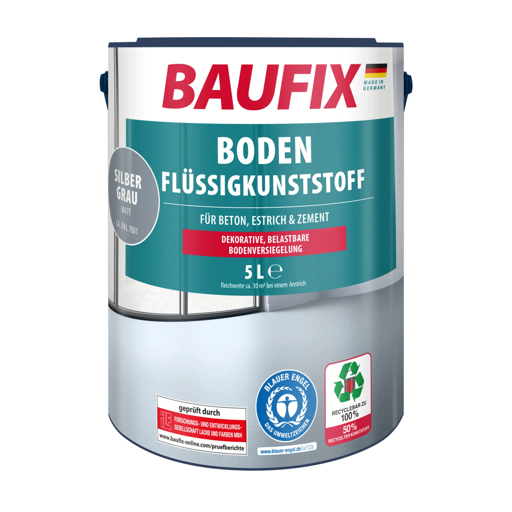 BAUFIX Boden-Flüssigkunststoff silbergrau