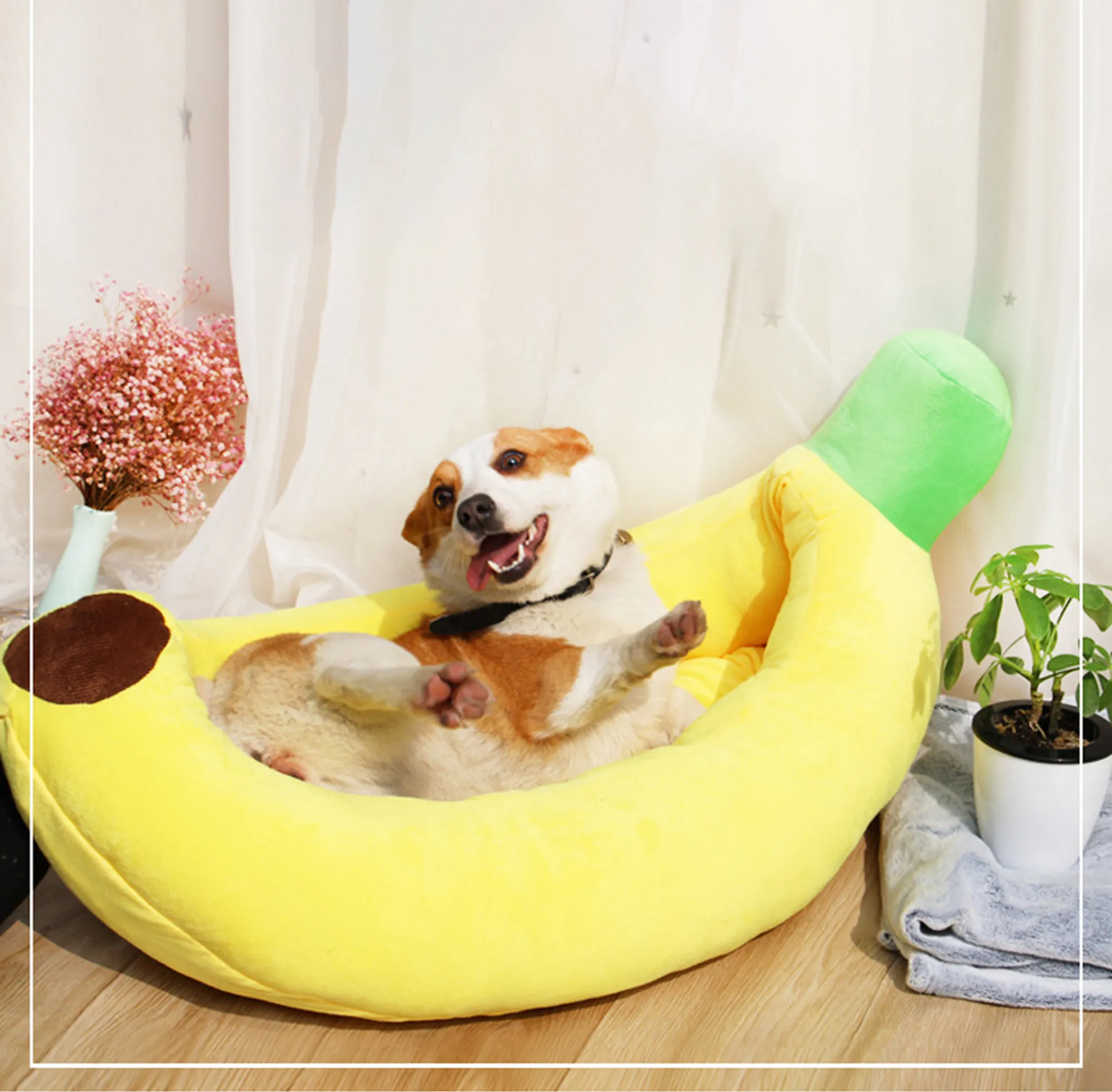 MODO Marshmallow Haustierbett Rund – Flauschig, Selbstwärmend, Für Katzen & Hunde, 50 Cm Braun