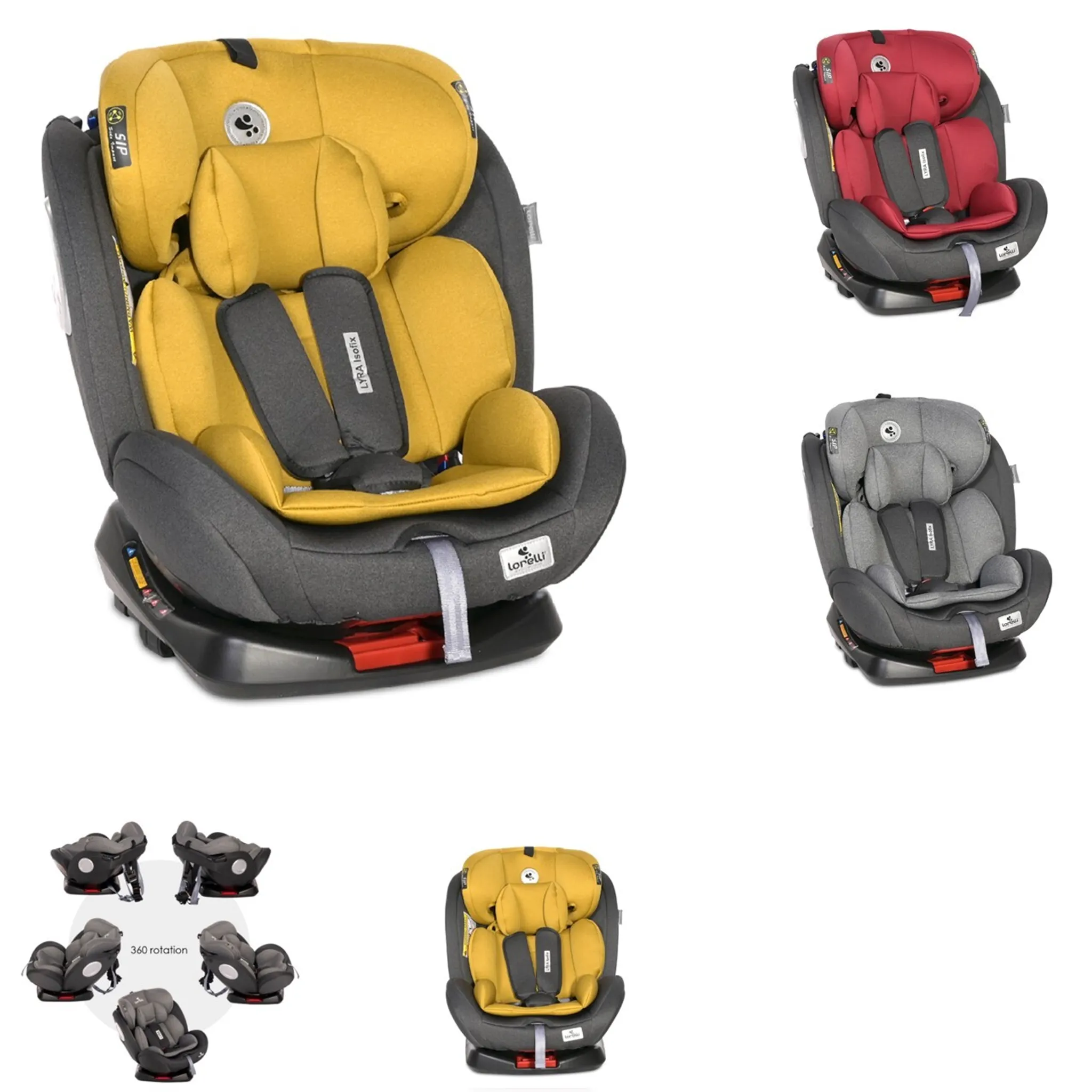 Kikkaboo Kindersitzerhöhung Kindersitz Amaro, bis: 36 kg, Isofix Gruppe 2/3  (15-36 kg) Sitzerhöhung, verstellbar
