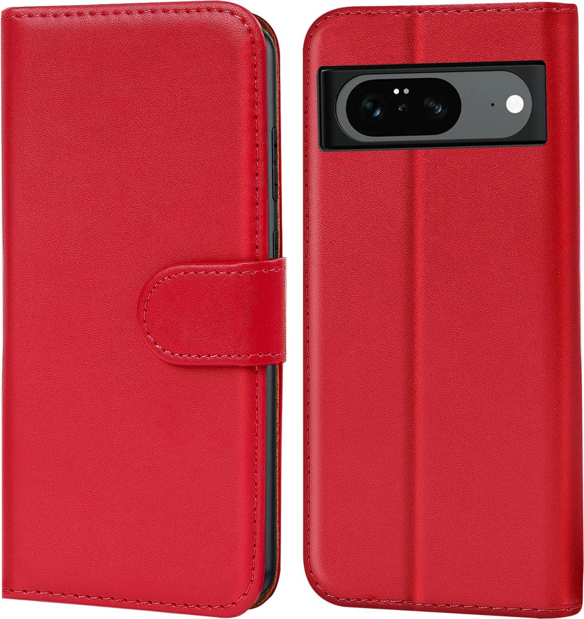 Google Pixel 8 Pro Hülle – Brieftaschen-Design Mit Kartenfächern, Magnetischer Flip Cover, Blau, Aus PU-Leder & TPU