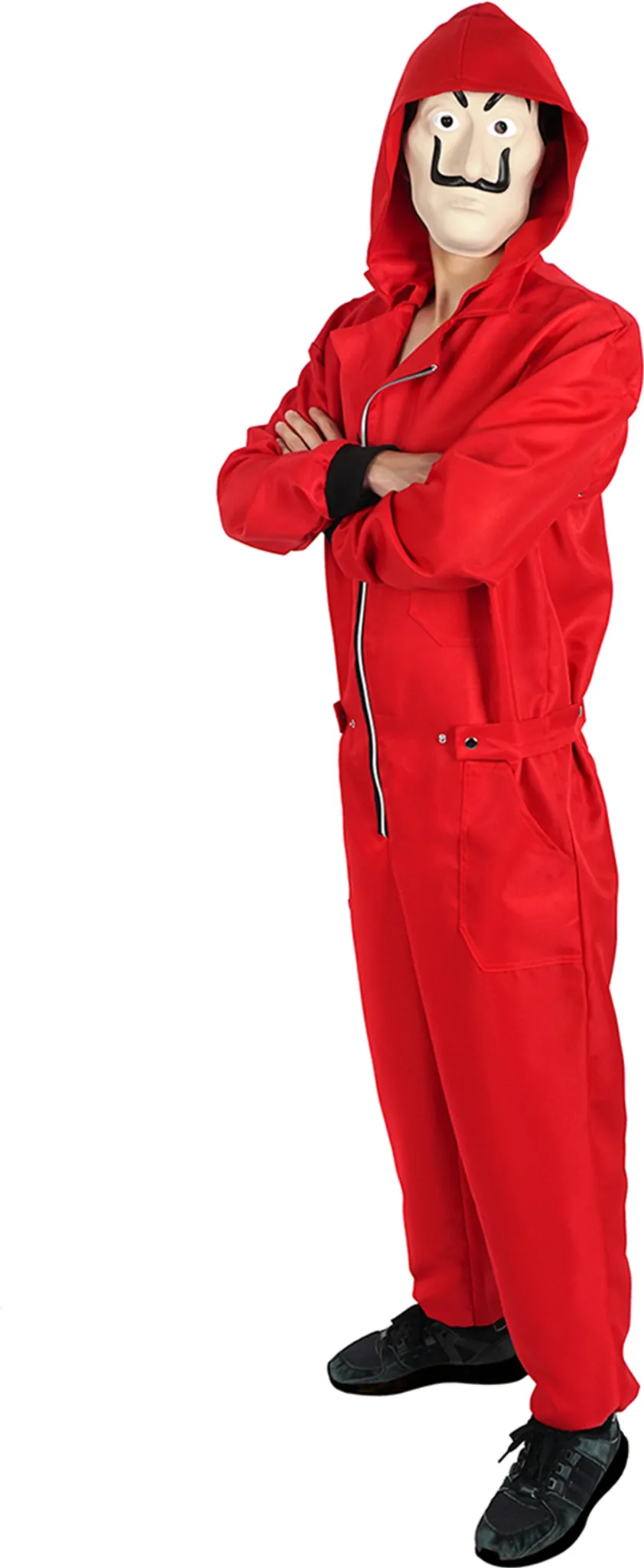 Ganster Bande Kostüm Set – Inkl. T-Shirt, Mütze, Maske & Handschuhe Für Fasching & Karneval