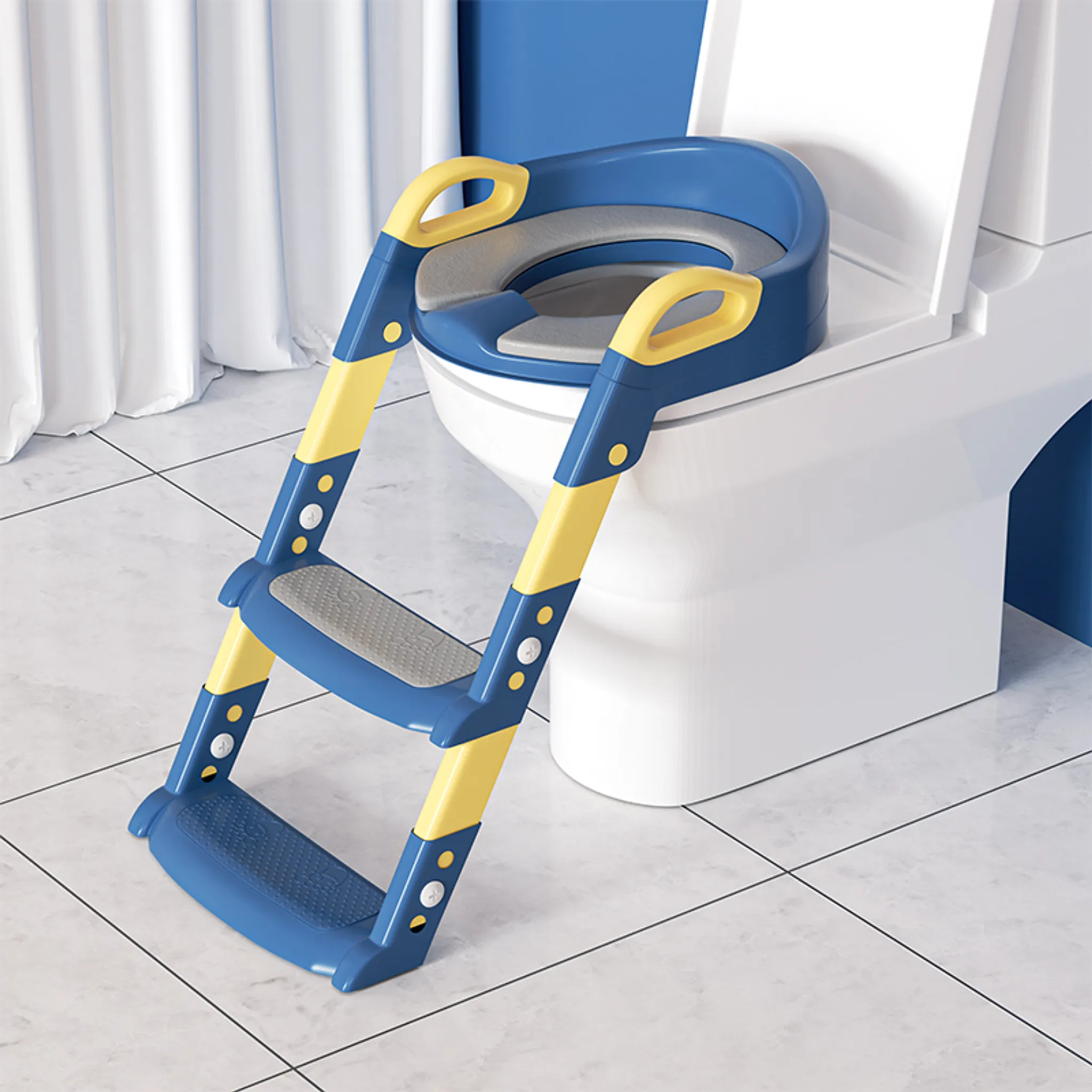 Yakimz Toilettentrainer Töpfchentrainer WC Sitz Baby Toilettenaufsatz mit  Treppe für Kinder