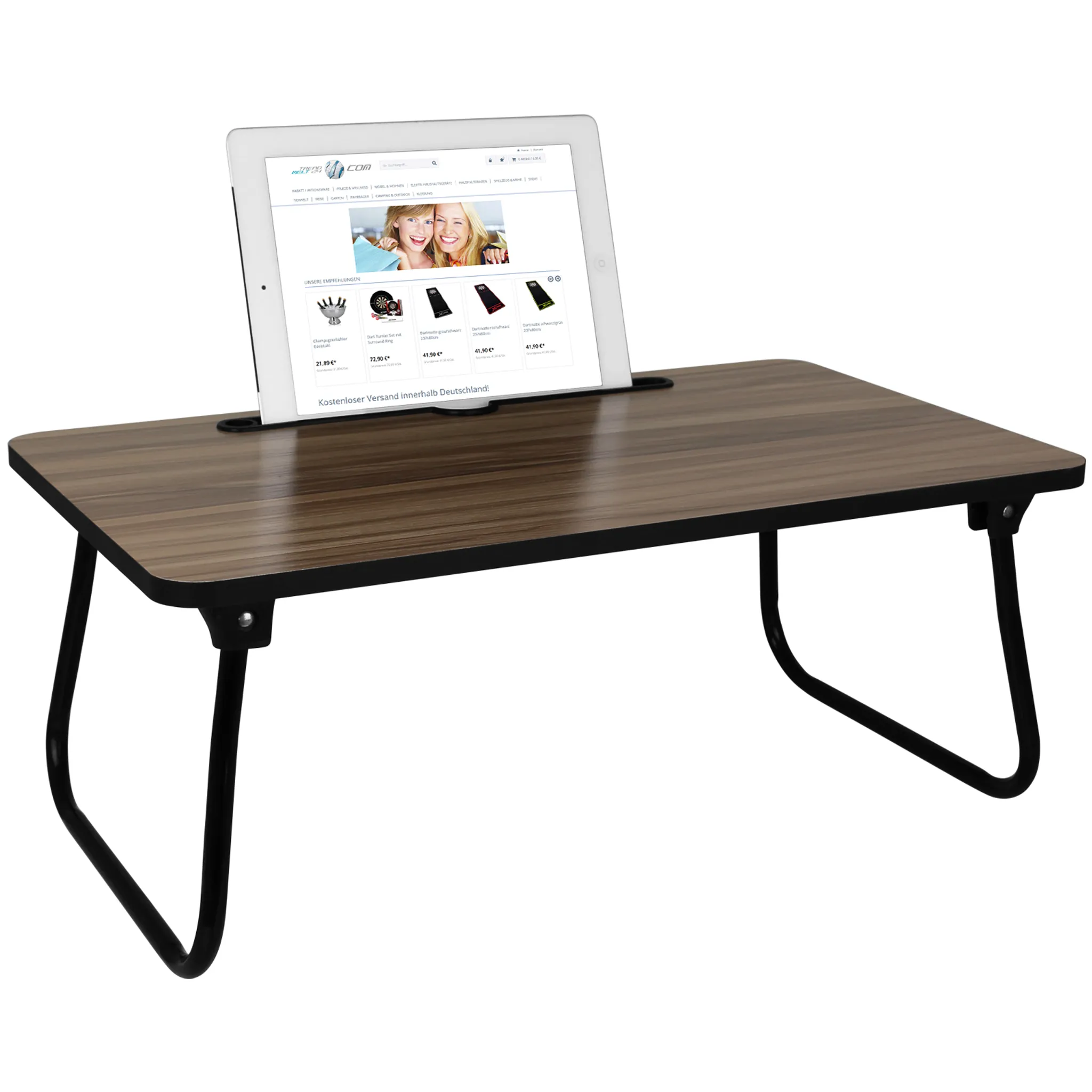 Bett Viergang-Hubtisch Klappbarer Laptop-Schreibtisch Verstellbarer  Schlafsaal Fauler Tisch mit Getränkehalter, Größe: 55x32x25cm (Pink)