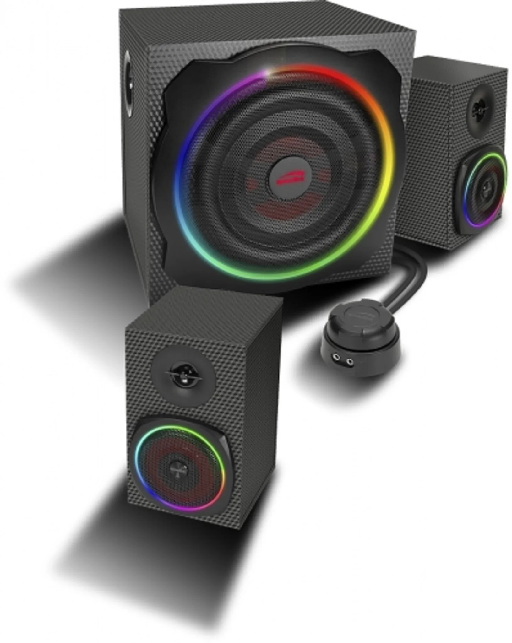 Bluetooth-Verbindung RGB schwarz CARBON GRAVITY mit 2.1 SPEEDLINK Lautsprechersystem in