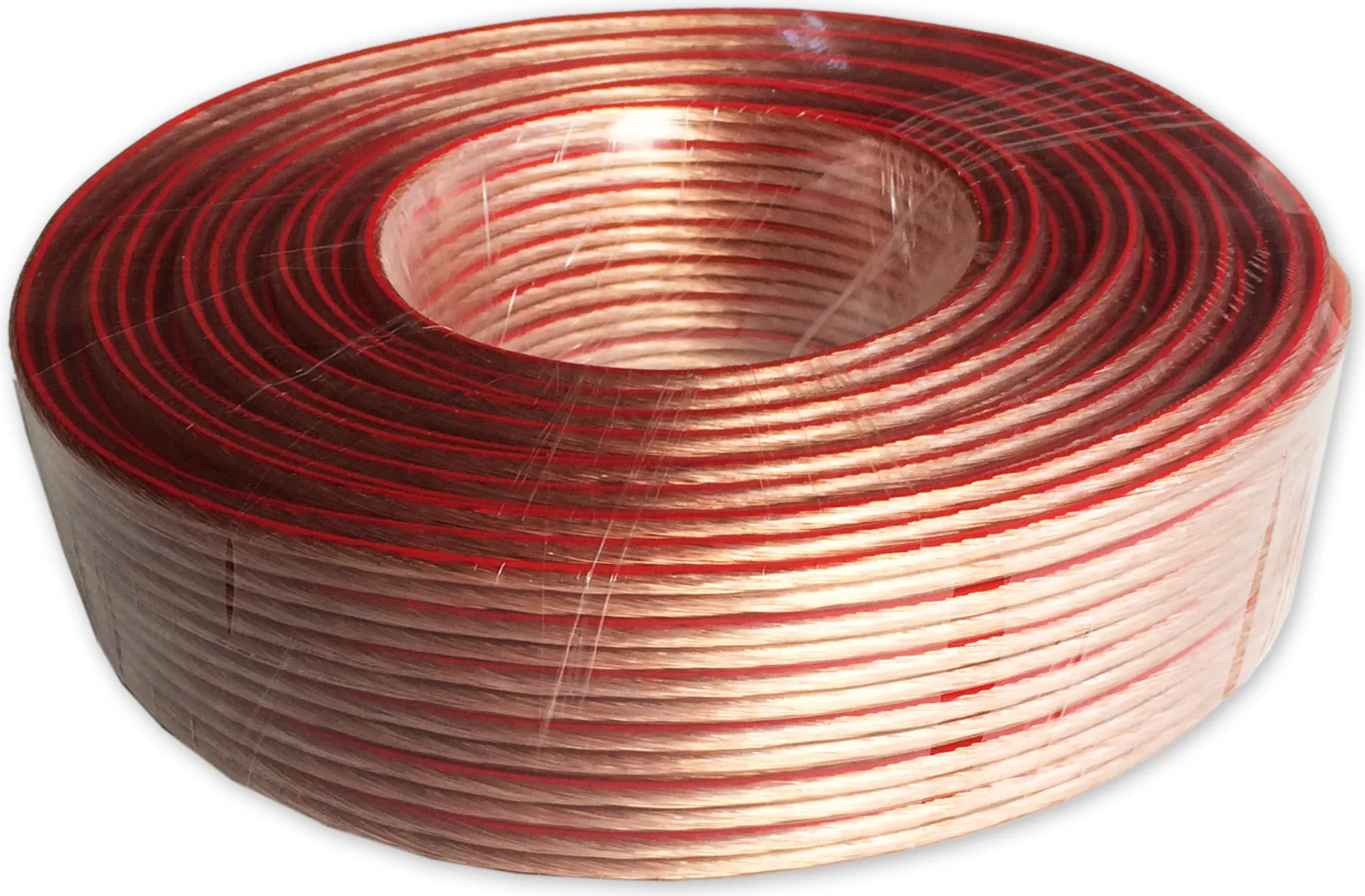Câble Haut-parleur Transparent 10 M - 2x2,5 Mm² CCA (Aluminium Cuivré) - Câble Jumelé Bleu/Rouge Pour Système Hi-Fi, Home Cinema
