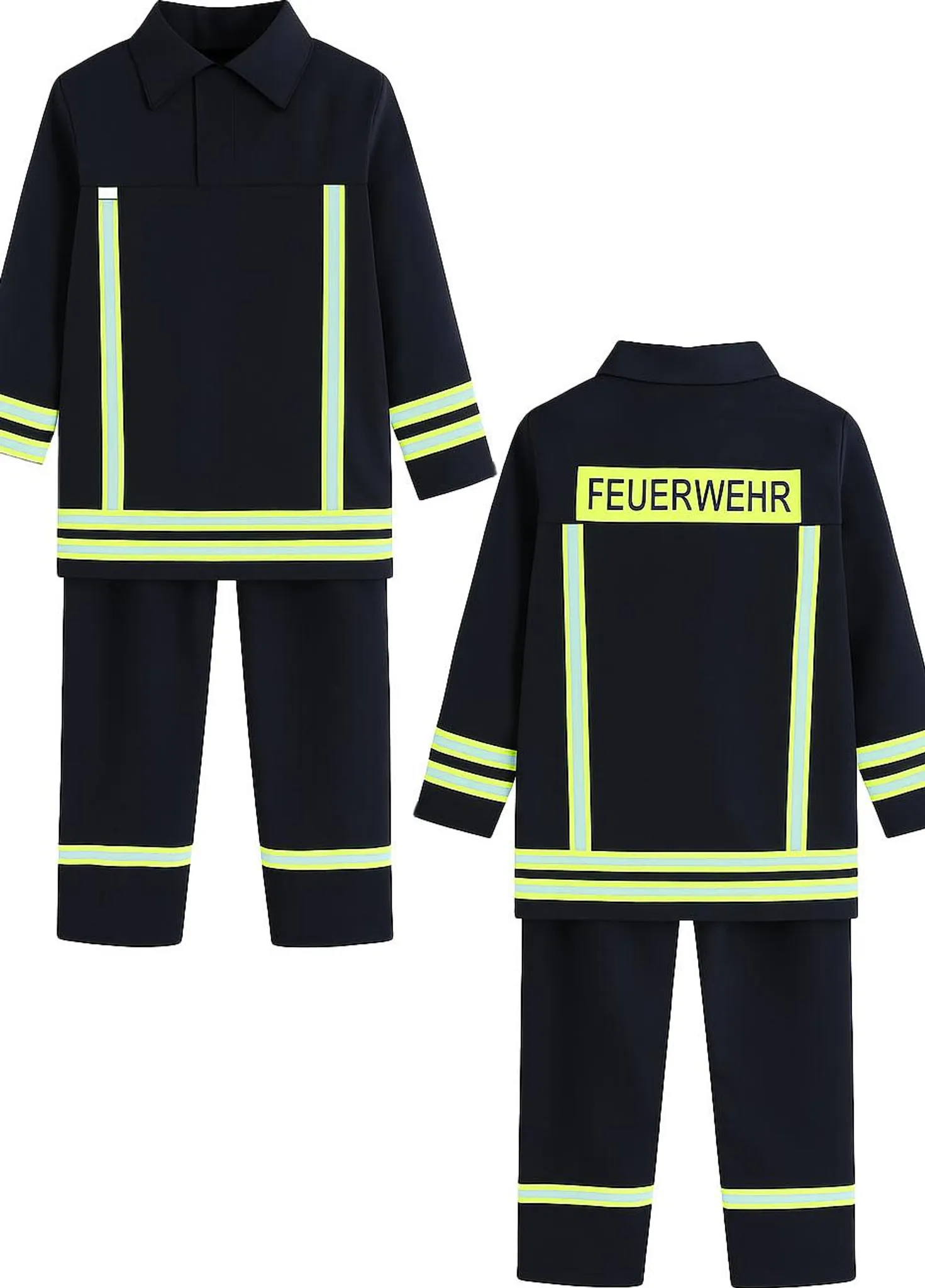 Dress Up America Feuerwehrmann-Kostüm Für Kinder – Komplettset Mit Jacke, Hose & Kapuze