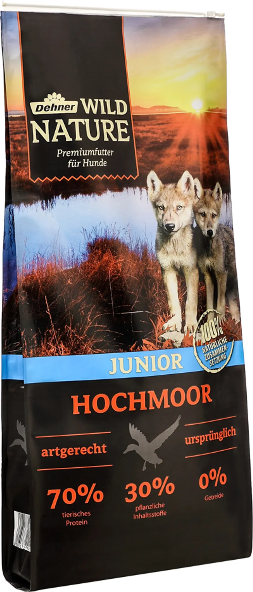 Dehner Wild Nature Hundefutter Hochmoor Welpen Ente 12 kg