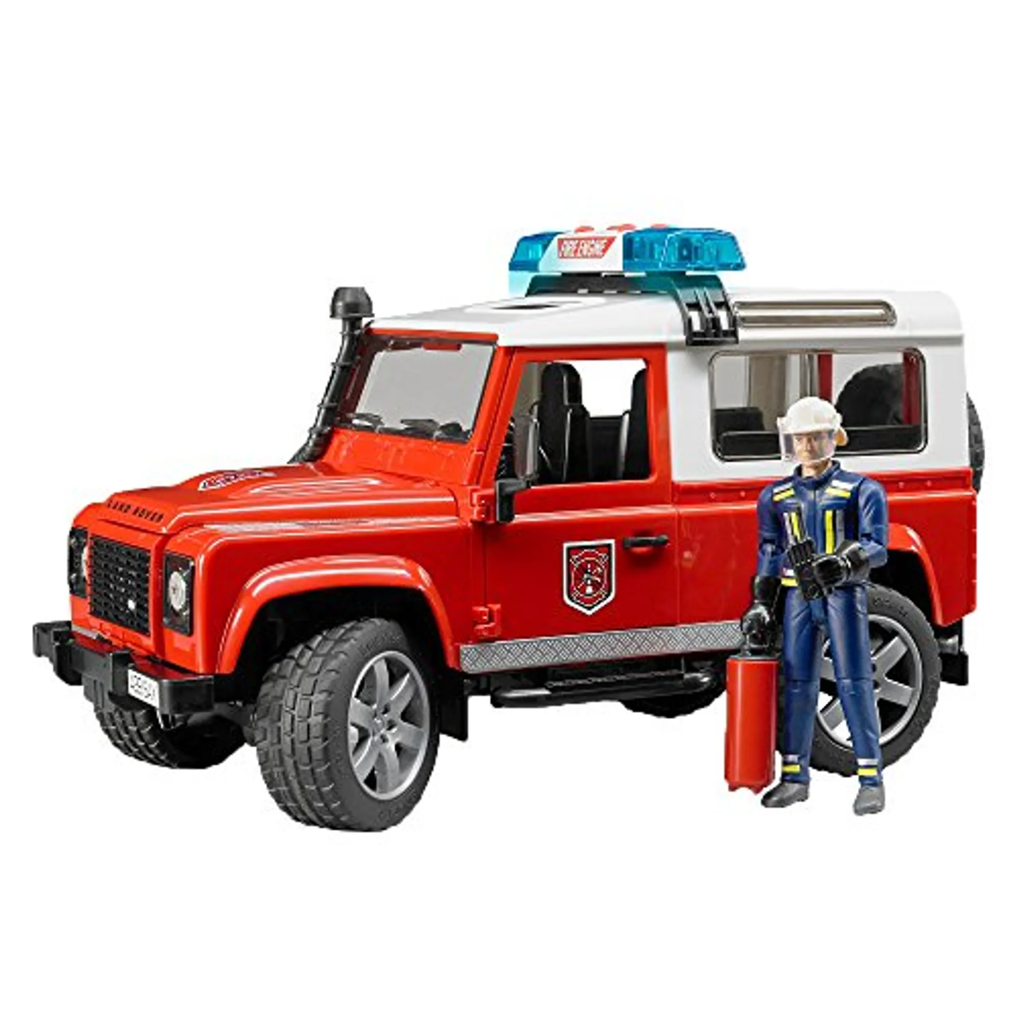 Bruder 42559 Türen und Motorhaube mit Halter Land Rover Feuerwehr 02596 