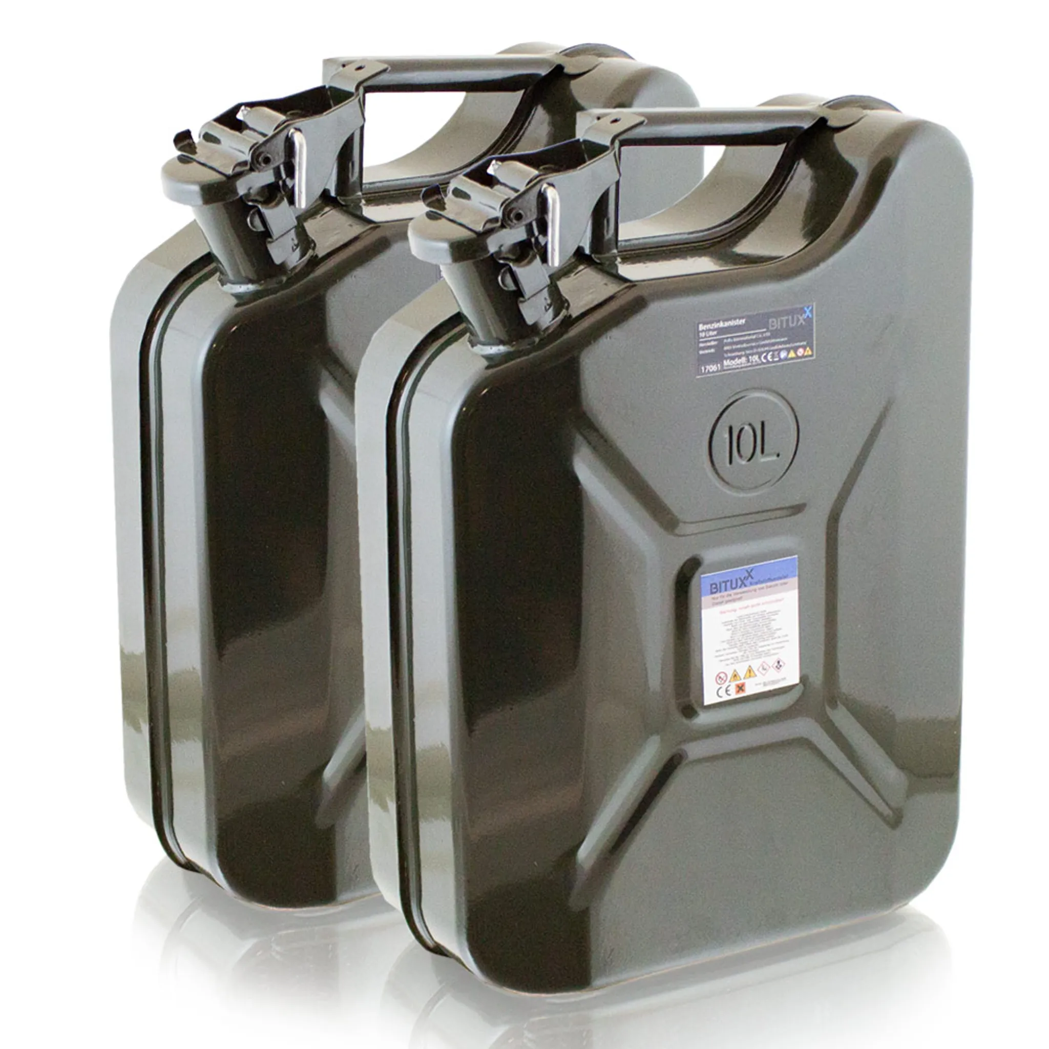 Bituxx 2x Kraftstoffkanister Metall 10 Liter