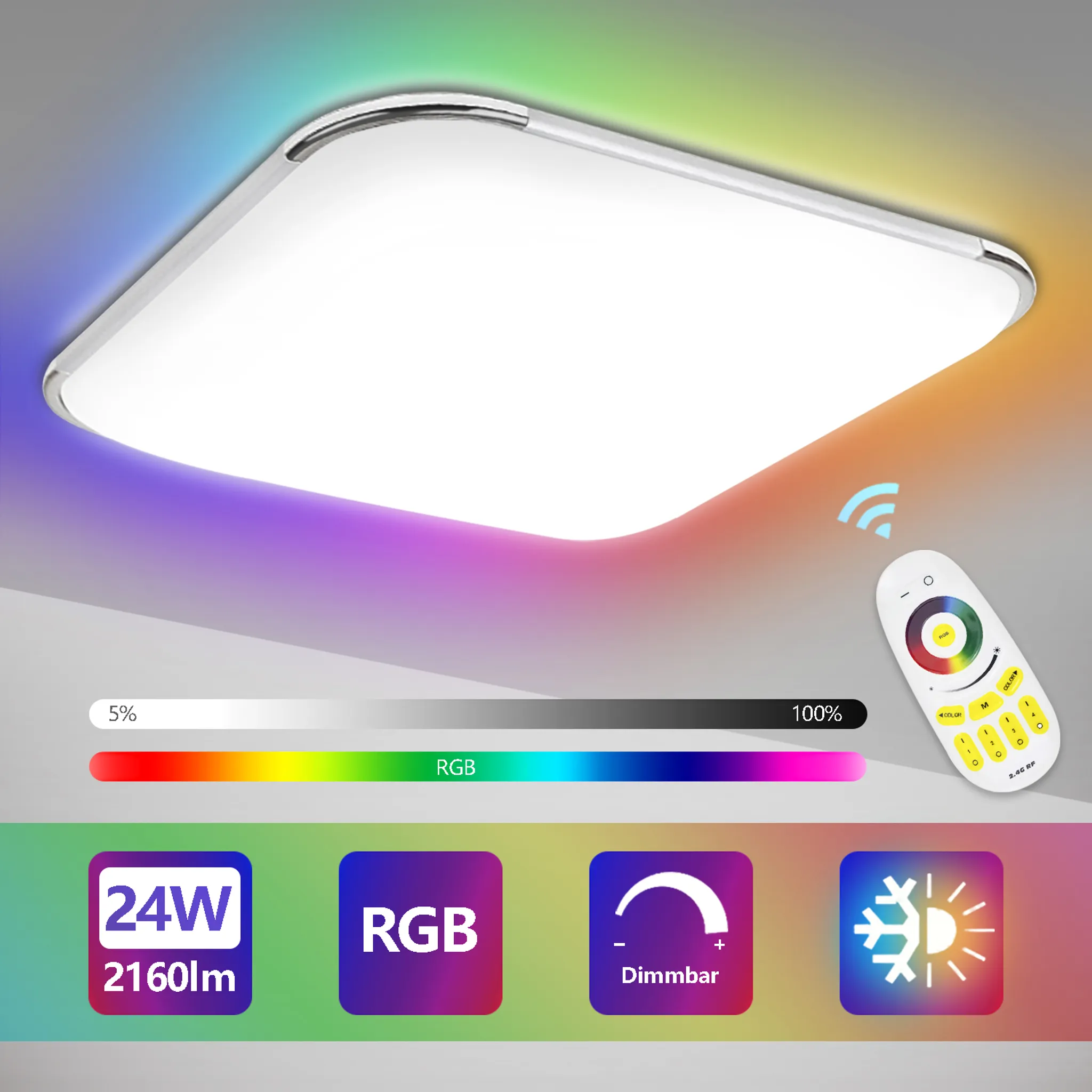 Karpal 24W RGB LED Deckenleuchte Wandleuchte | Deckenlampen