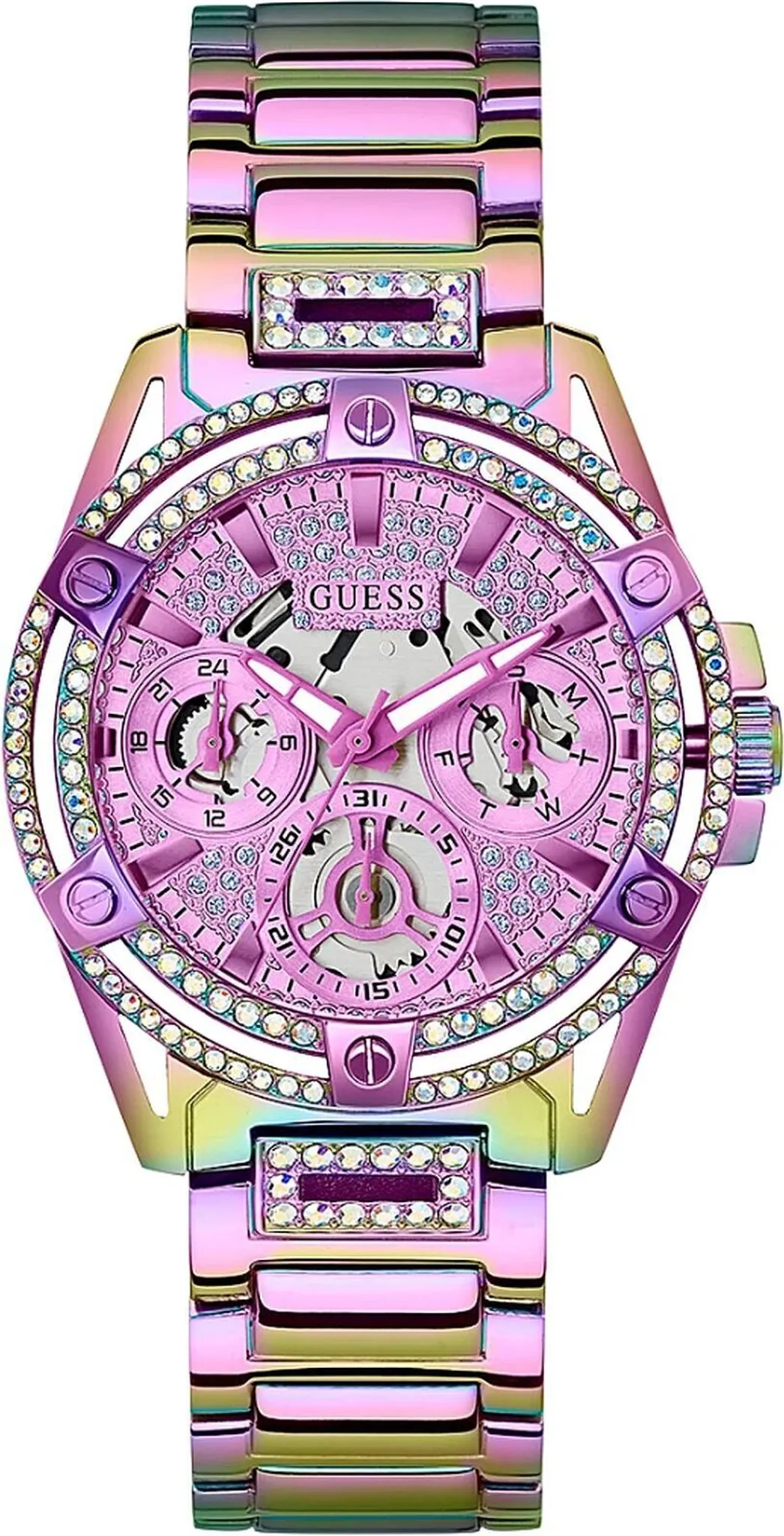 Guess GW0464L4 CYRKONIE mehrfarbige Uhr Armbanduhren