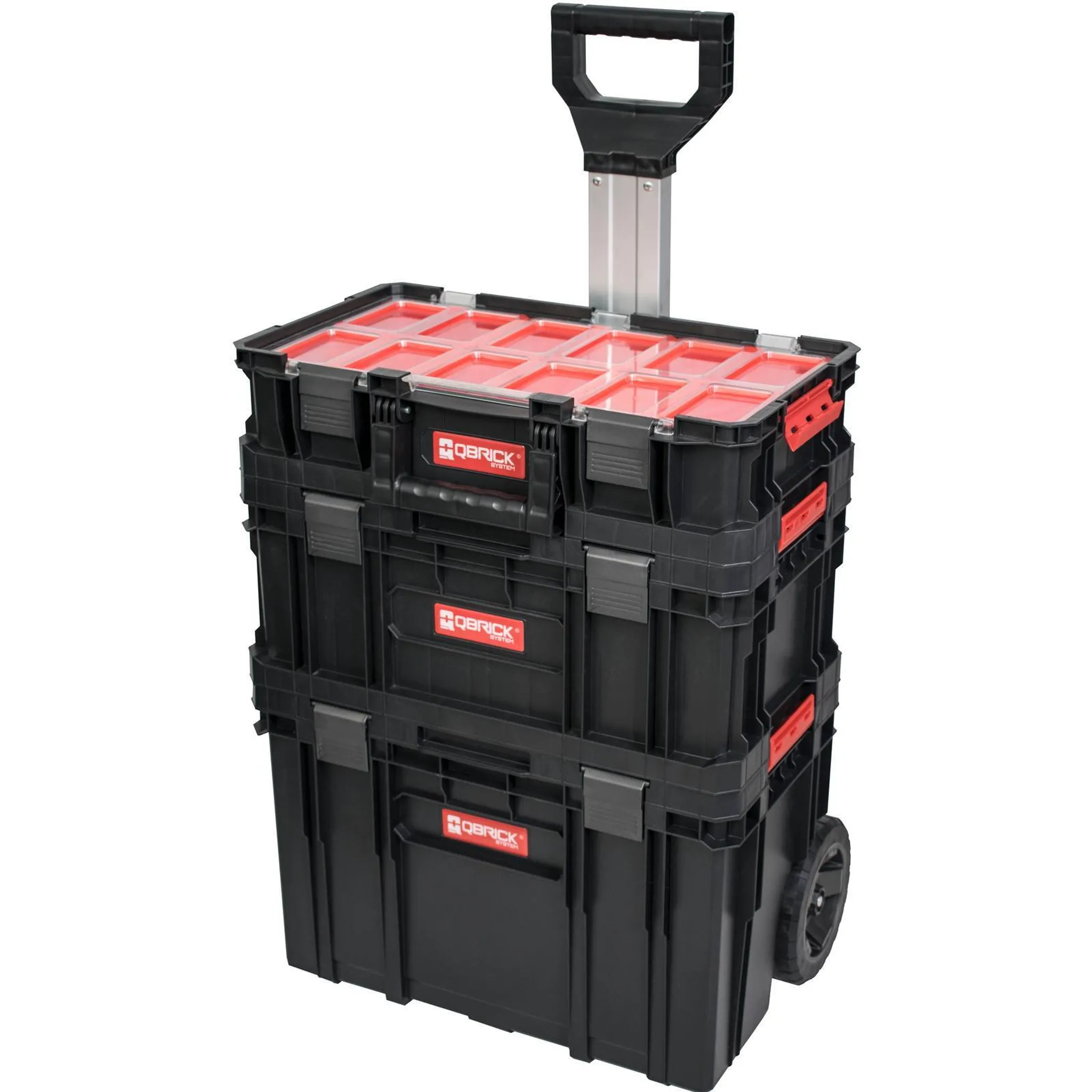 Werkzeugkoffer mit Griff QBRICK System PRO Toolbox Werkzeugkiste schwarz