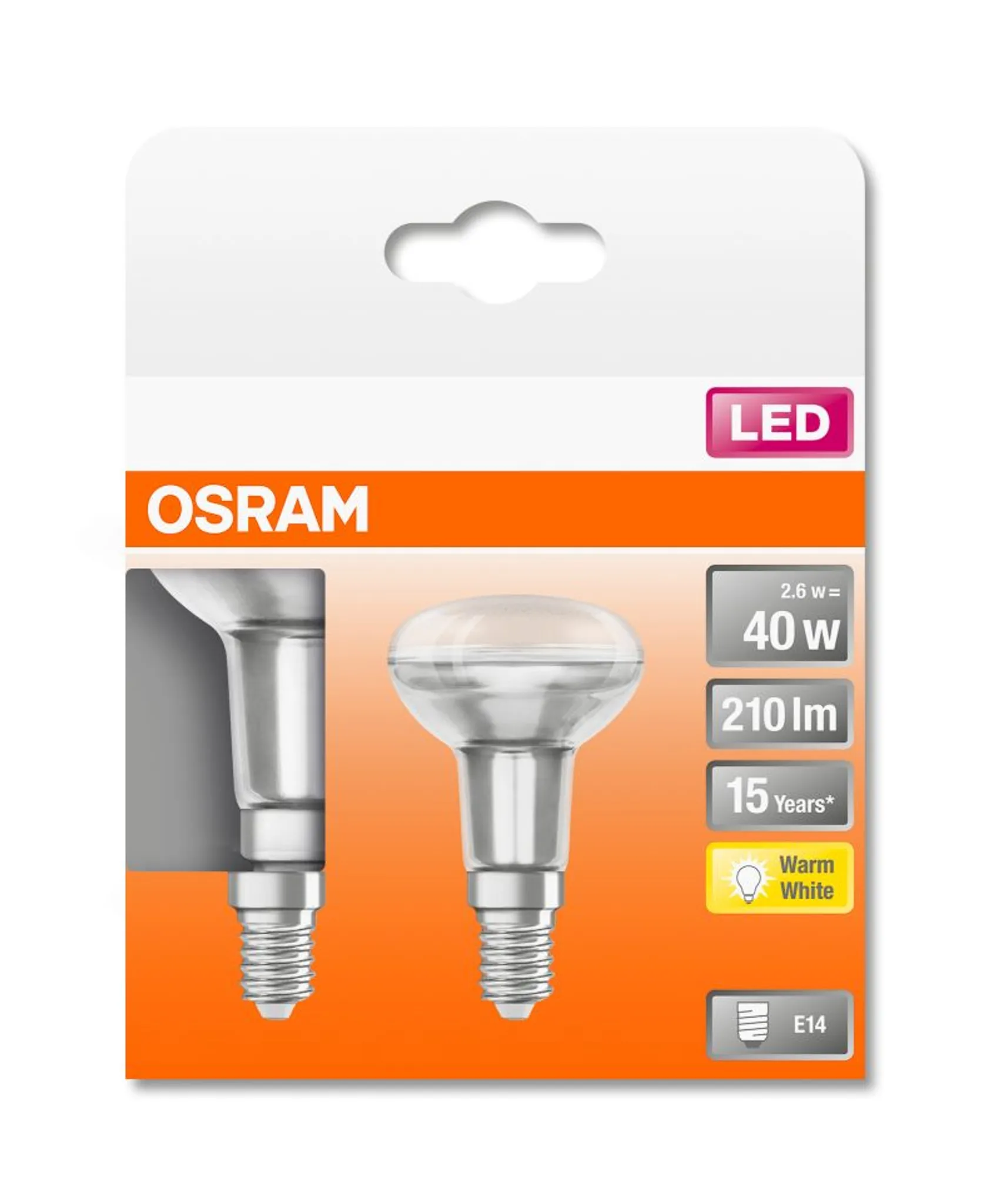Osram LED Reflektor Star R50 40 E14 3,3W 2er