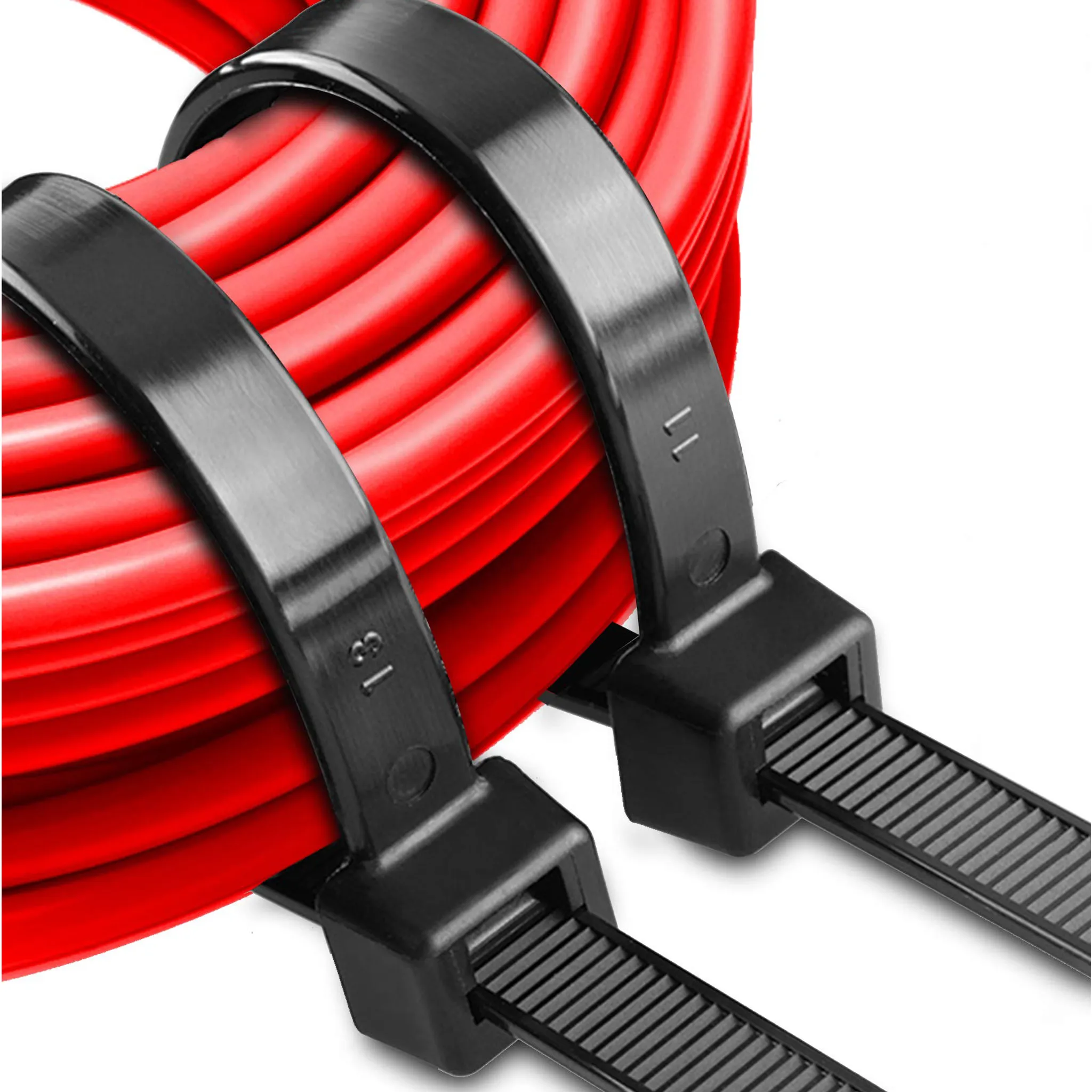 Kabelbinder, wiederlösbar, schwarz, Polyamid, 7,5mm breit, 350mm 