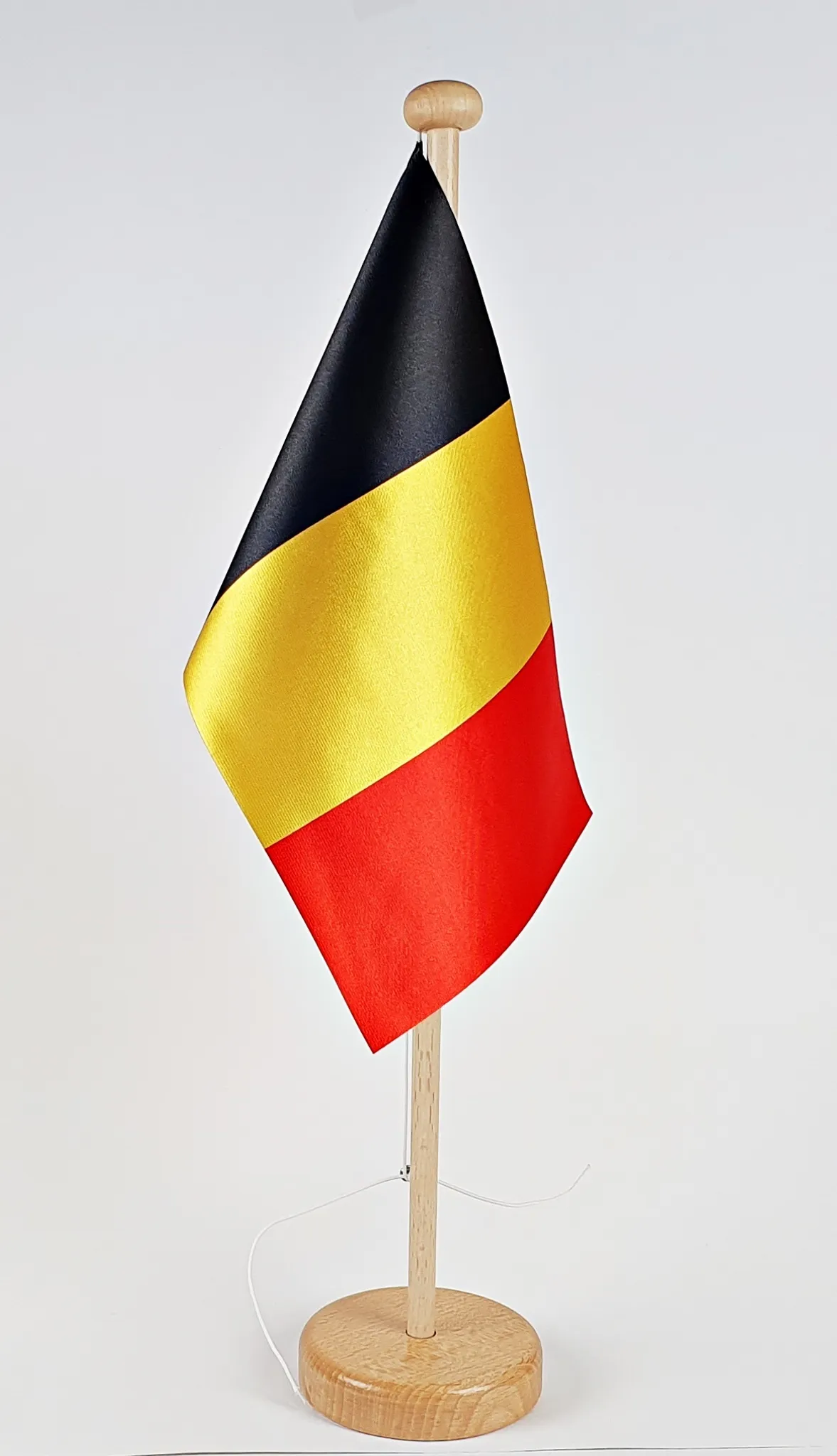 Tischflagge Belgien 25x15 cm mit Holzständer