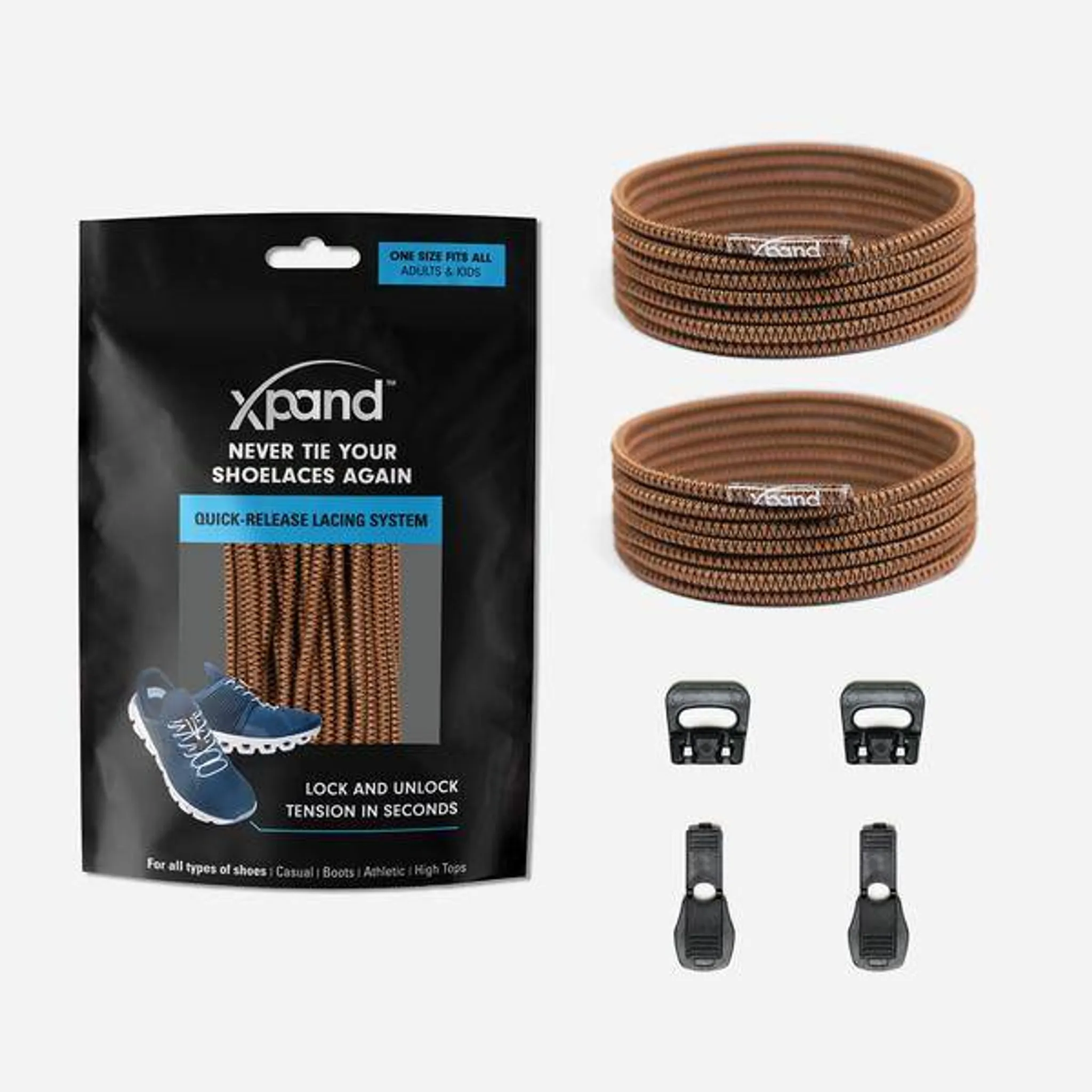 Xpand Quick-Release elastische Schnürsenkel, Mode & Accessoires Schuhzubehör Schnürsenkel 