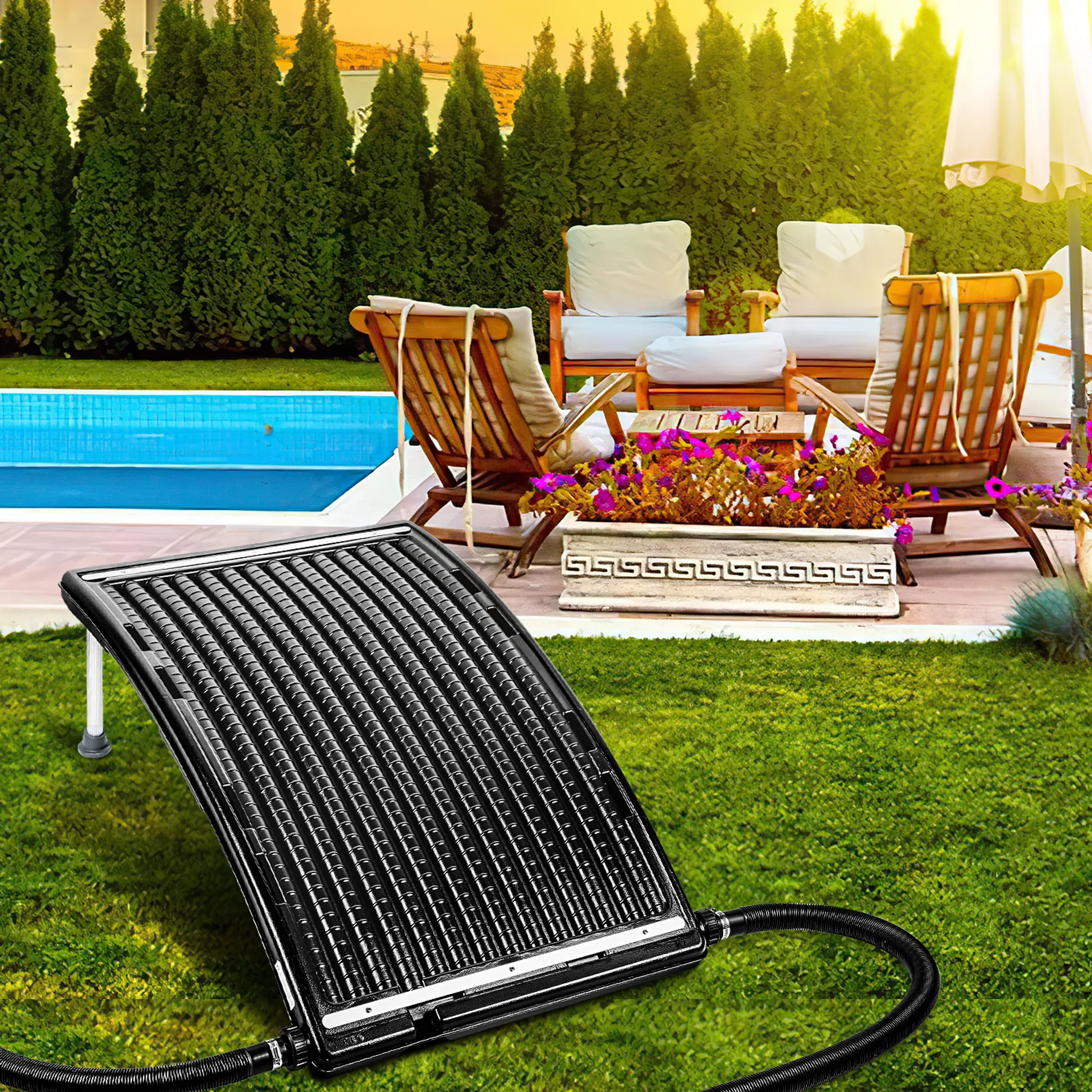 Jopassy Solar Poolheizung 110cm - Solarkollektor Für Gartenpool